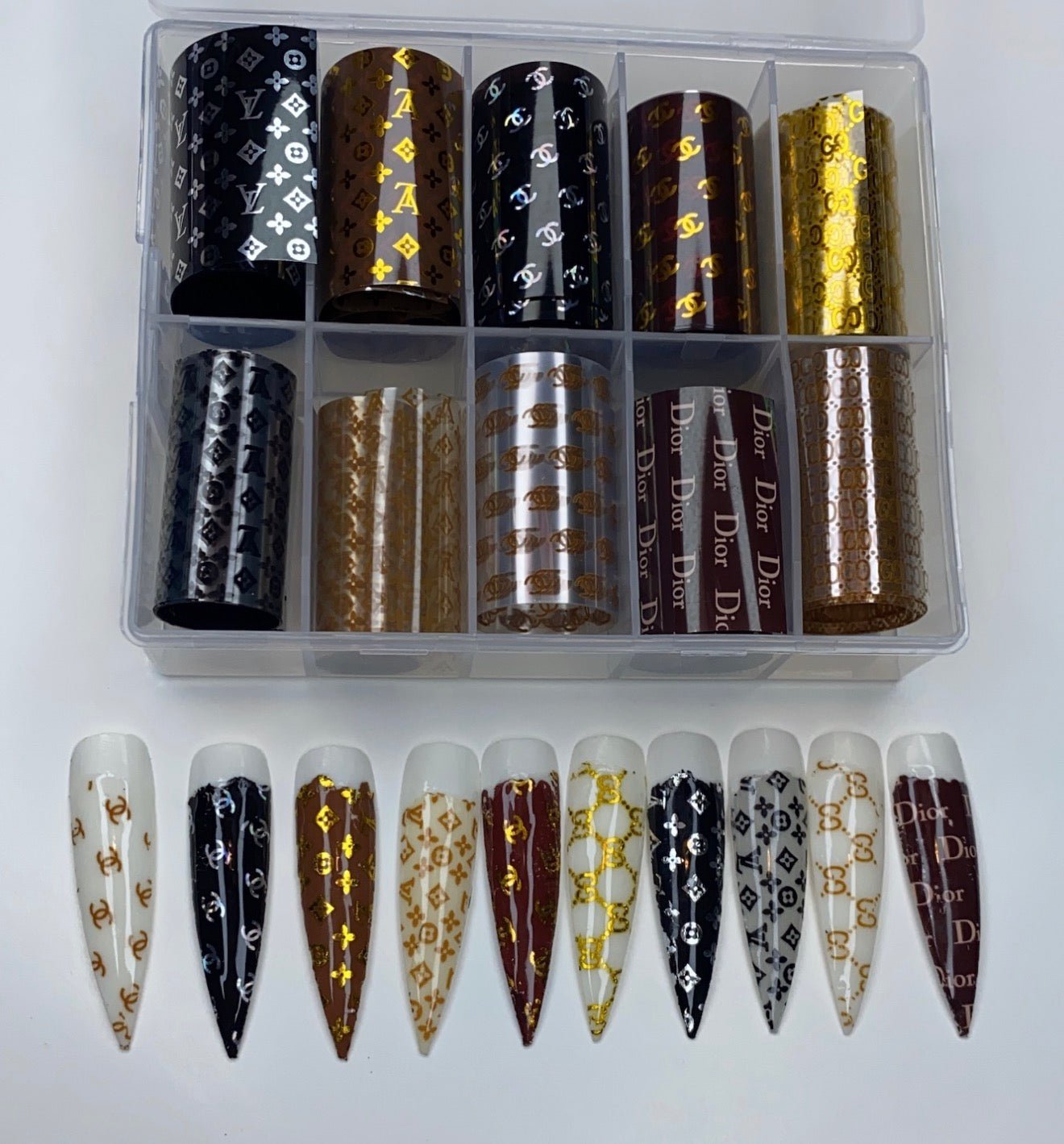 02 Lux nail foil box - 10 pcs - JTessentials
