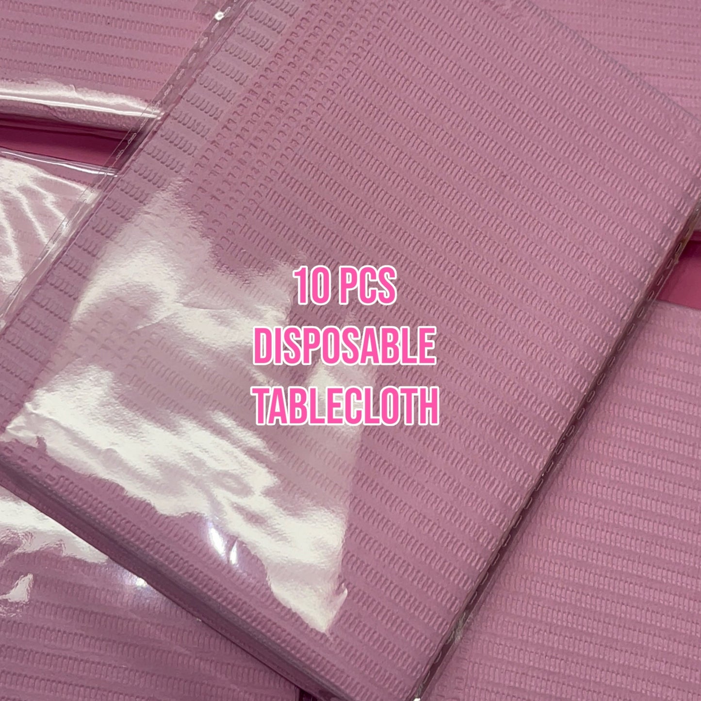 10 - Pack Pink Disposable Dental Bibs – Waterproof Table Covers for Nail Techs & Spa Use - JTessentials