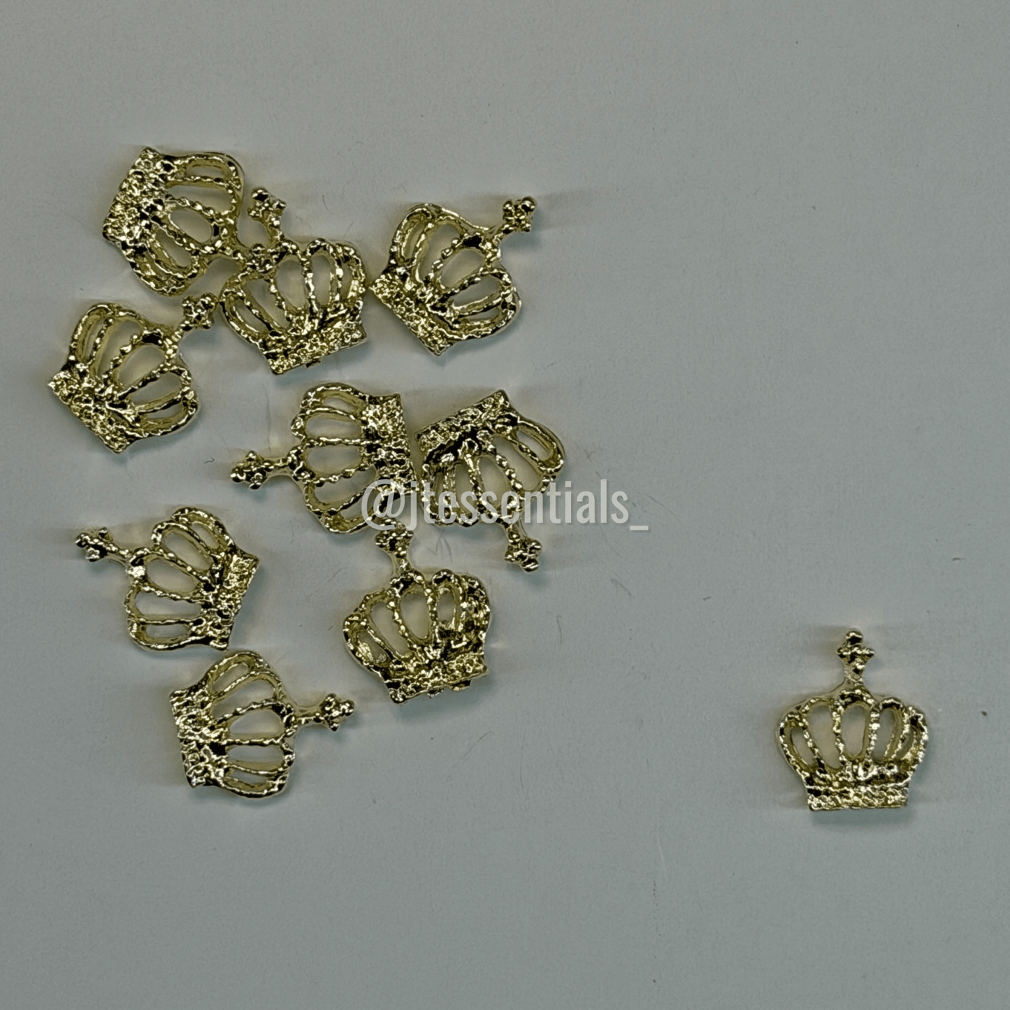 10 PCs Crown Charm - Gold Nail Charms - JTessentials