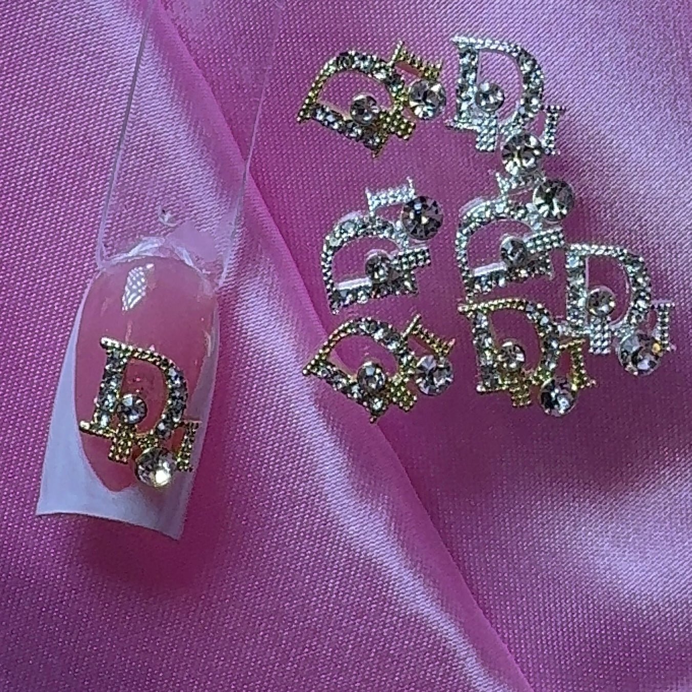 10 pcs - Di0r Nail charms gold & silver - JTessentials