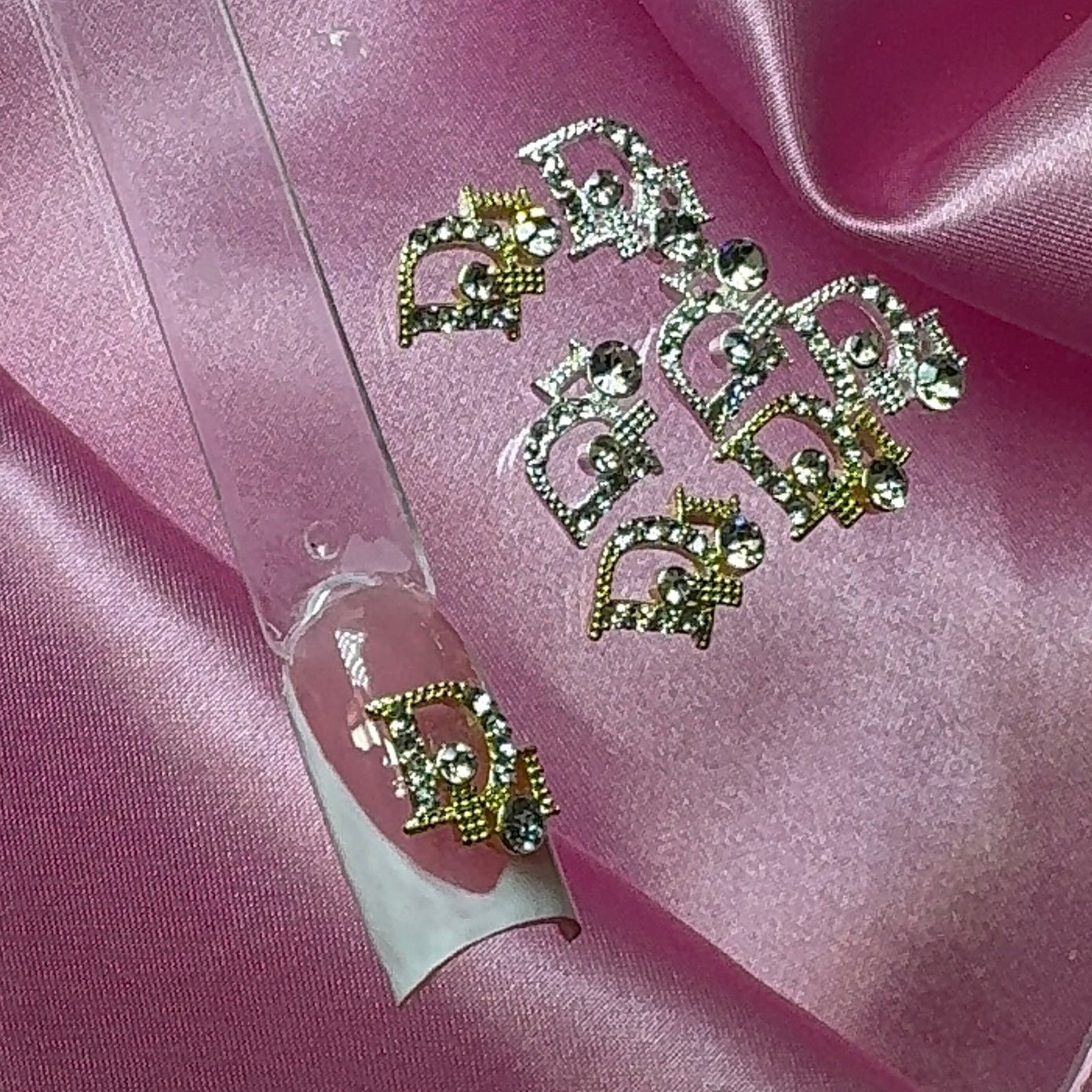 10 pcs - Di0r Nail charms gold & silver - JTessentials