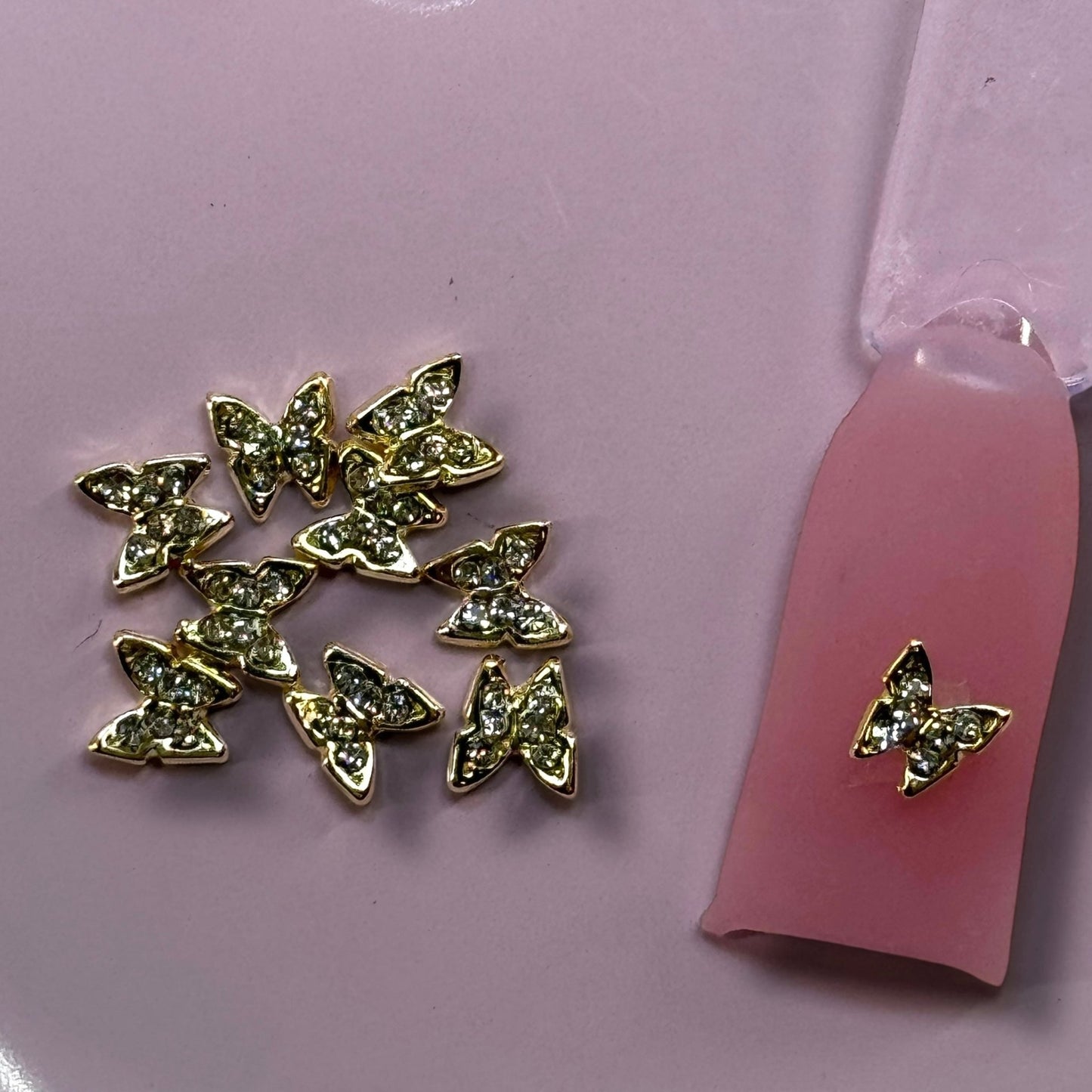 10 pcs GOLD Mini Butterfly Nail Charms – Tiny Butterfly Nail Art - JTessentials