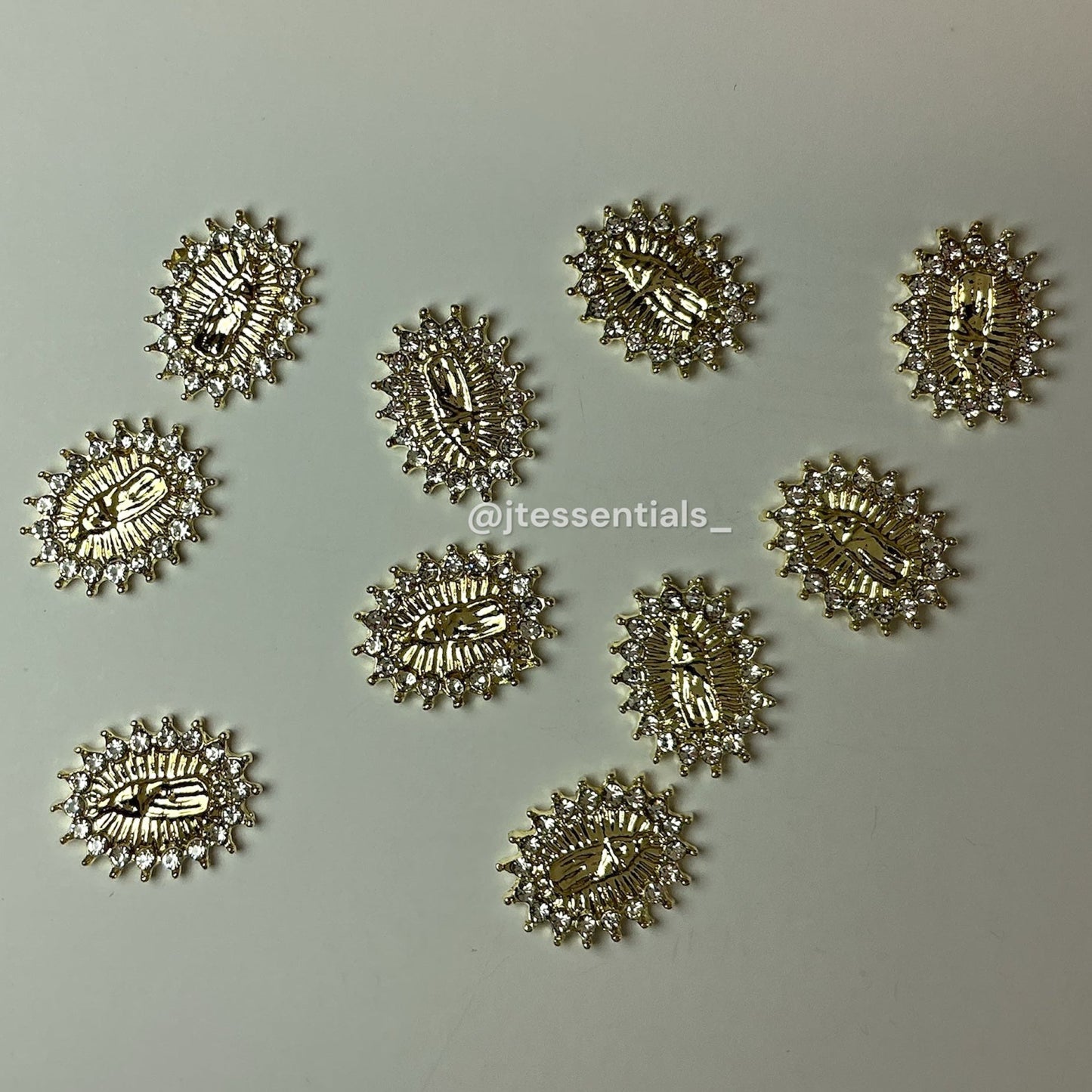 10 PCs LuX- Virgencita GOLD silver bling - JTessentials