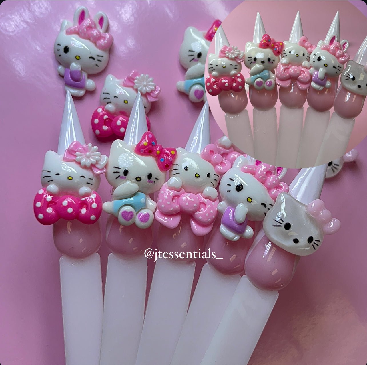 10 pcs MIX - 03 HELLO K nail charms - JTessentials