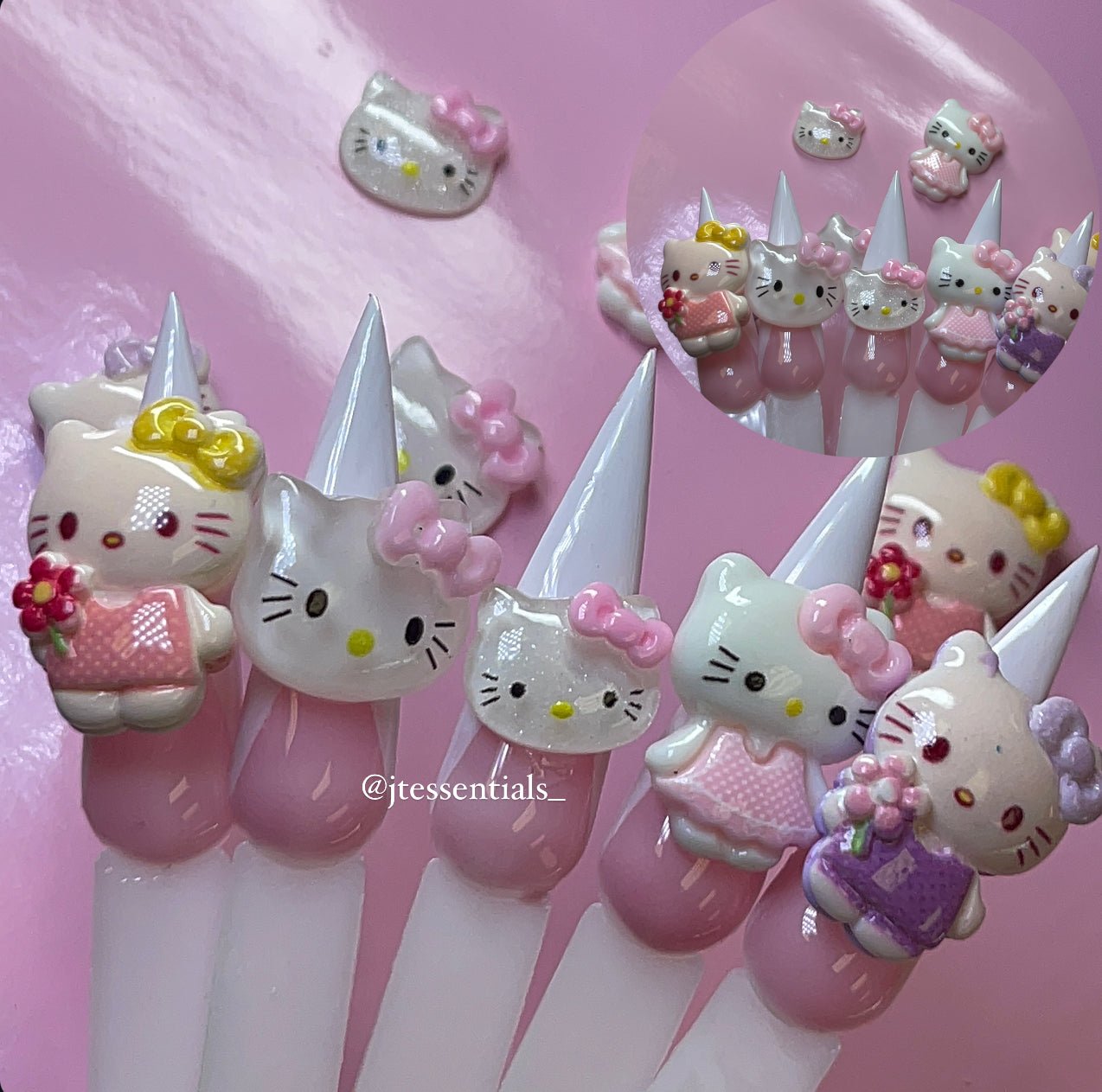 10 pcs MIX - 04 HELLO K nail charms - JTessentials