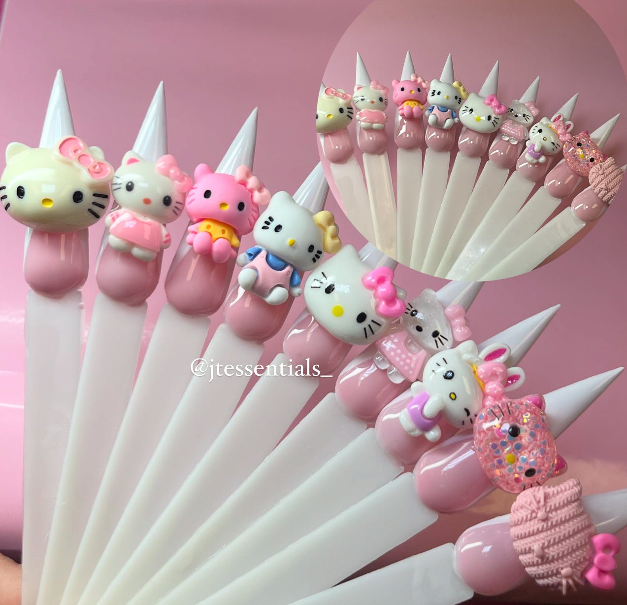 10 pcs MIX - 06 HELLO K nail charms - JTessentials