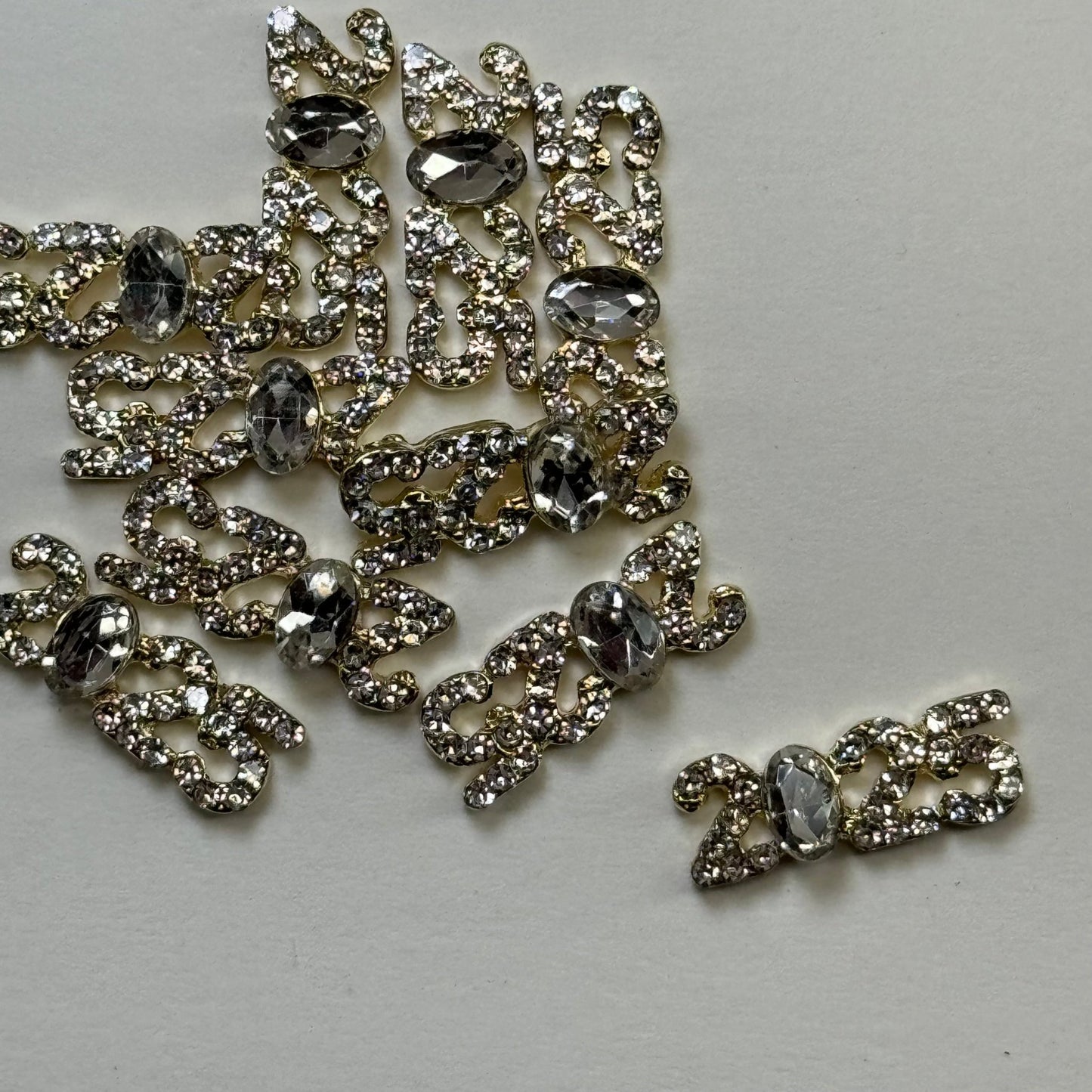 10 - Piece 2025 Gold Nail Charms - Bling Accessories for Glamorous Nail Art - JTessentials