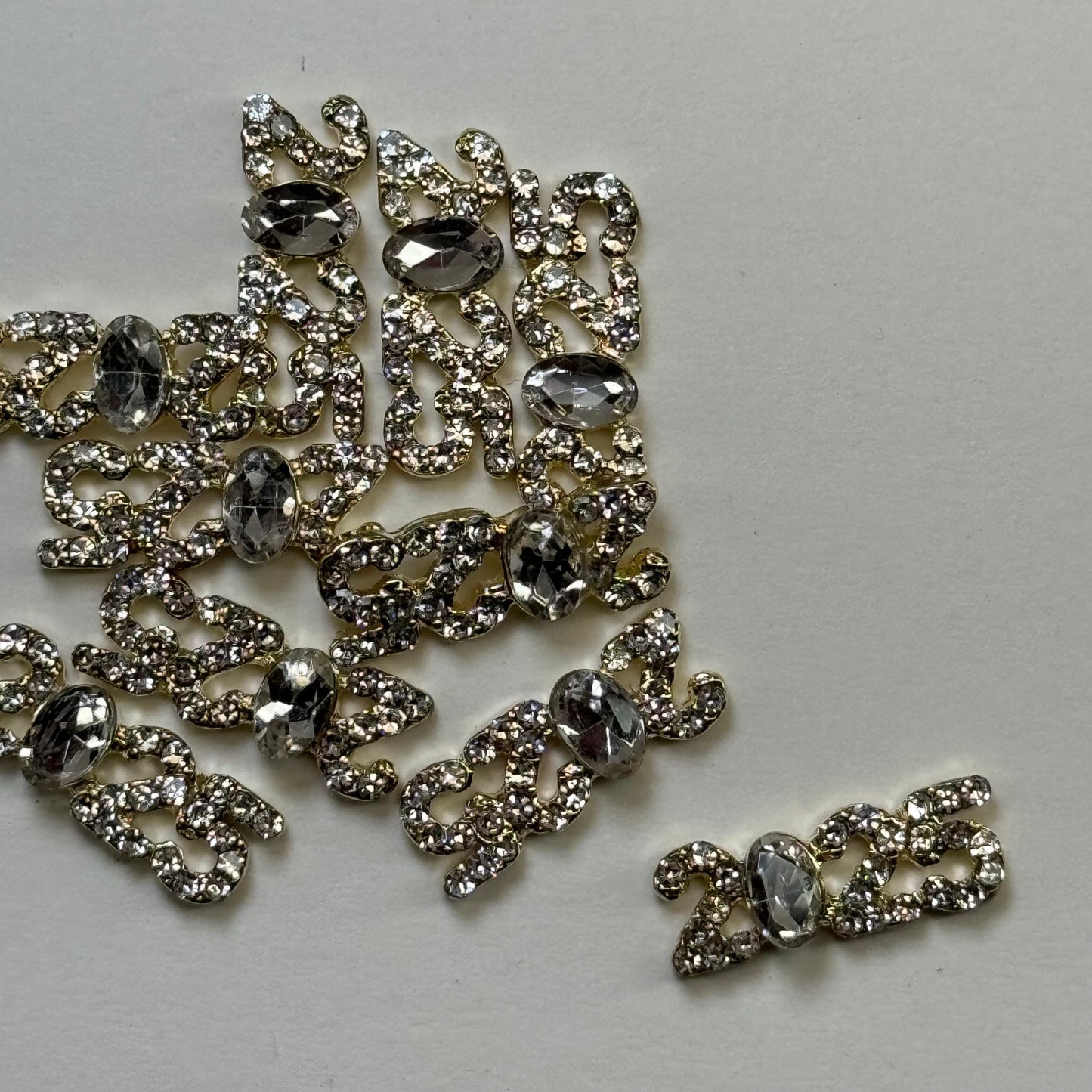 10 - Piece 2025 Gold Nail Charms - Bling Accessories for Glamorous Nail Art - JTessentials