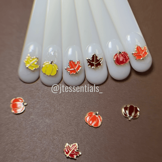 10 piece-pumpkin charms autum fall - JTessentials