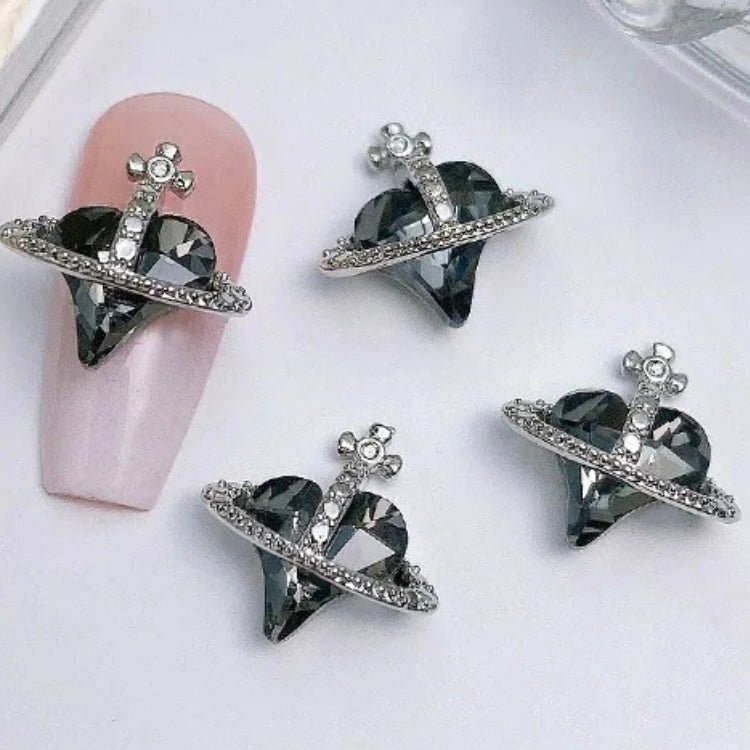 10pcs Heart PLANET - BALCK 10 pcs BAG - JTessentials