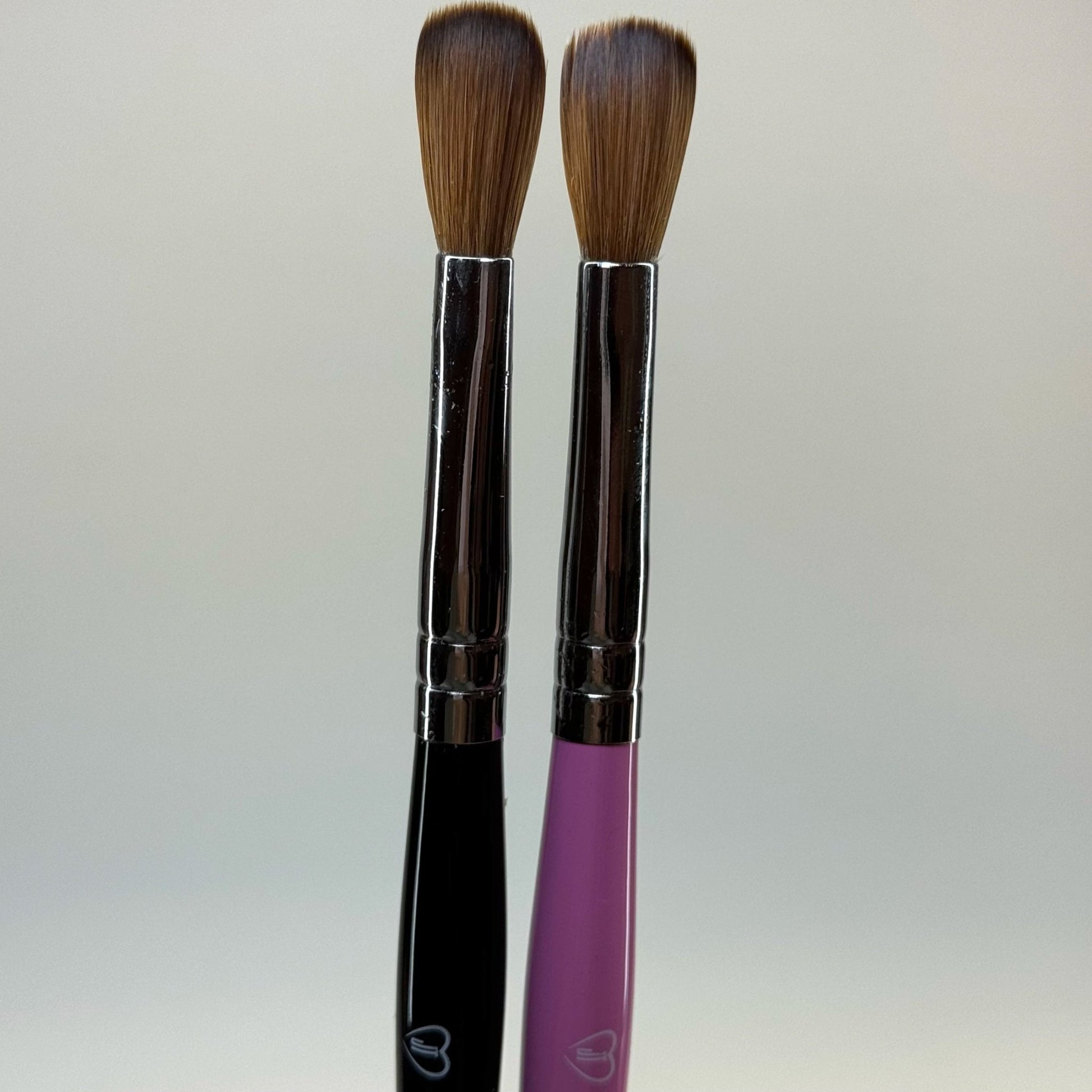 12 100% Kolinsky Acrylic Nail Brush - JT Flat Brush Pre - Crimped for Precision - JTessentials