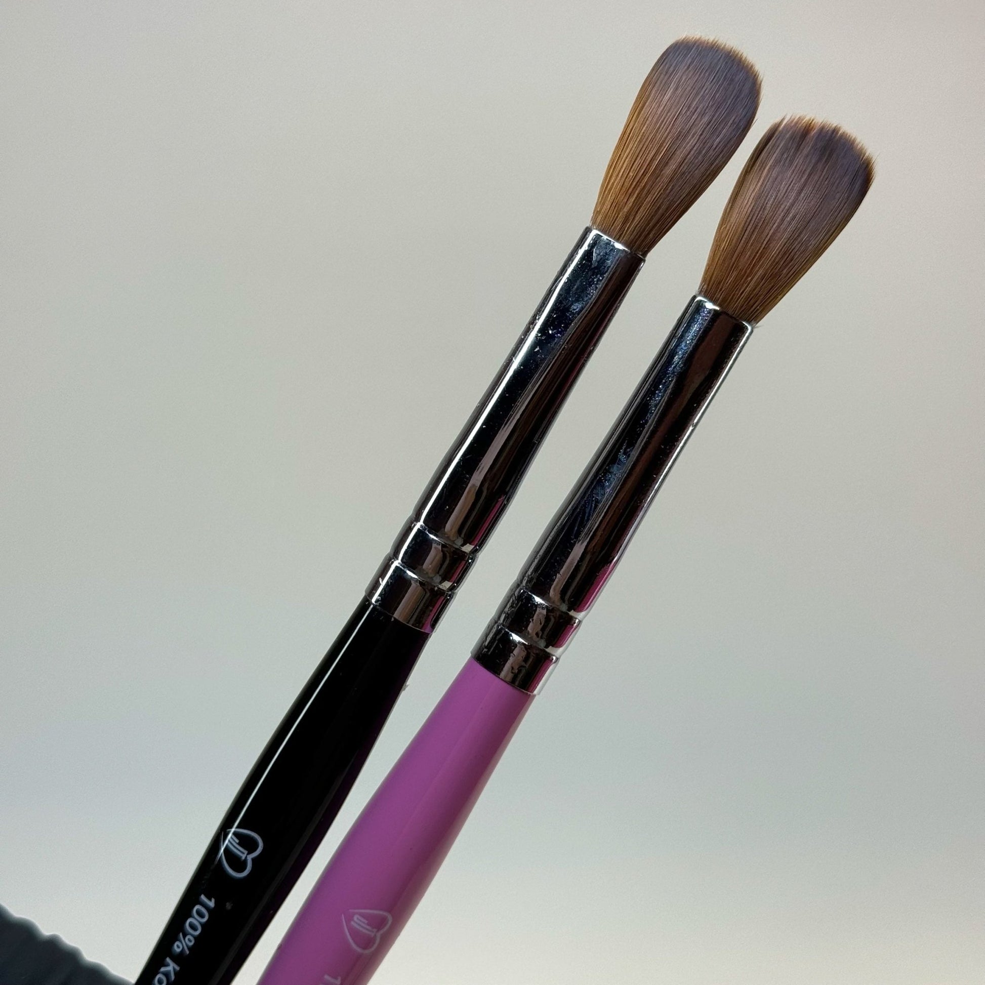 12 100% Kolinsky Acrylic Nail Brush - JT Flat Brush Pre - Crimped for Precision - JTessentials