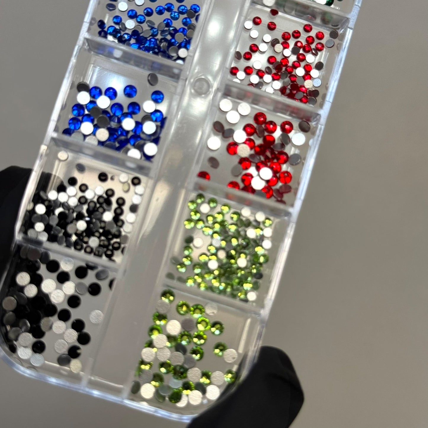 12 - Color Rhinestone Nail Art Box – Sparkling Gems for Nail Technicians - JTessentials