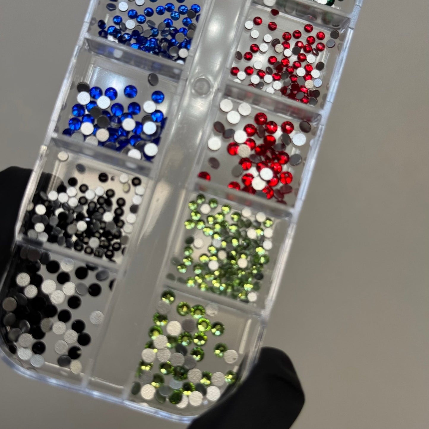 12 - Color Rhinestone Nail Art Box – Sparkling Gems for Nail Technicians - JTessentials