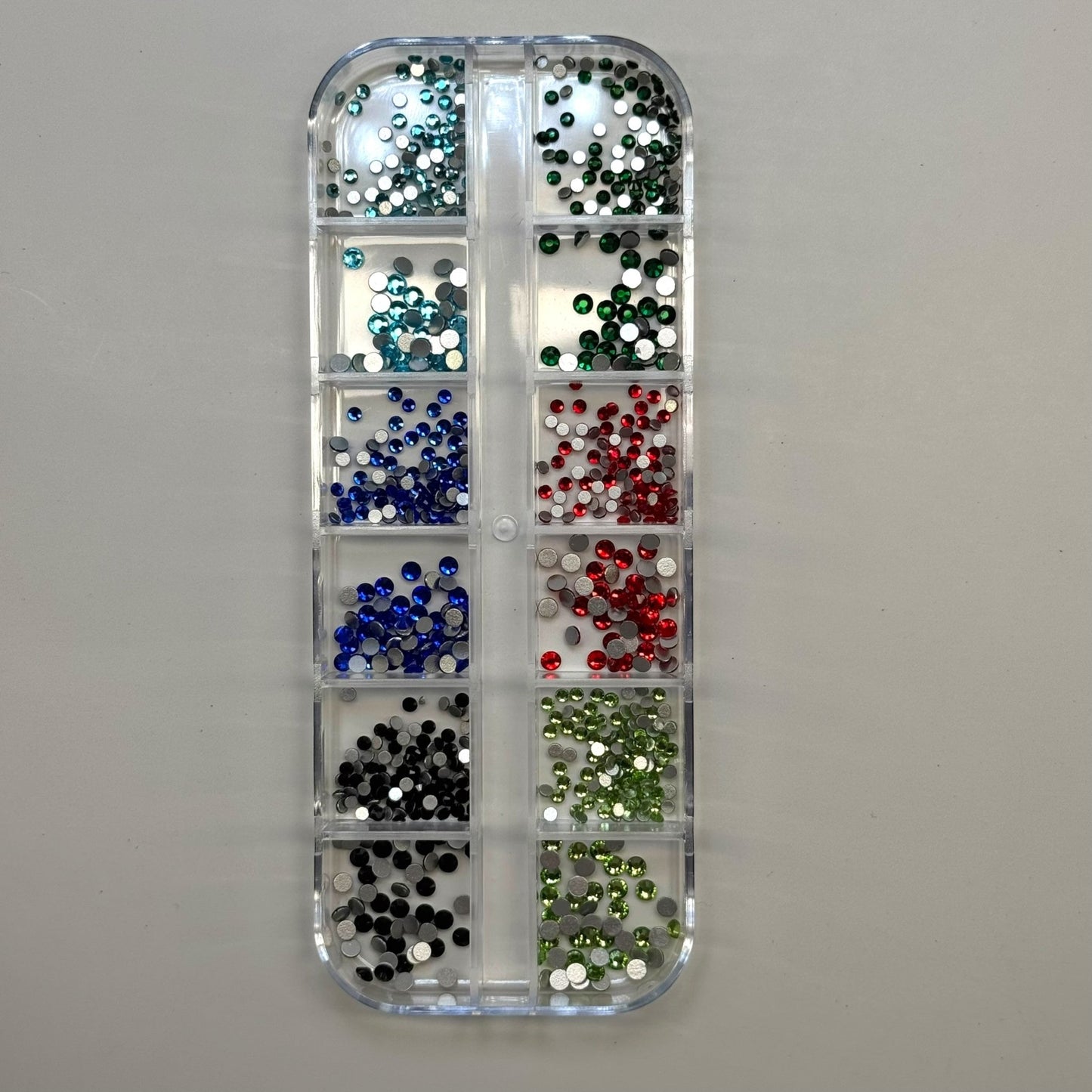 12 - Color Rhinestone Nail Art Box – Sparkling Gems for Nail Technicians - JTessentials