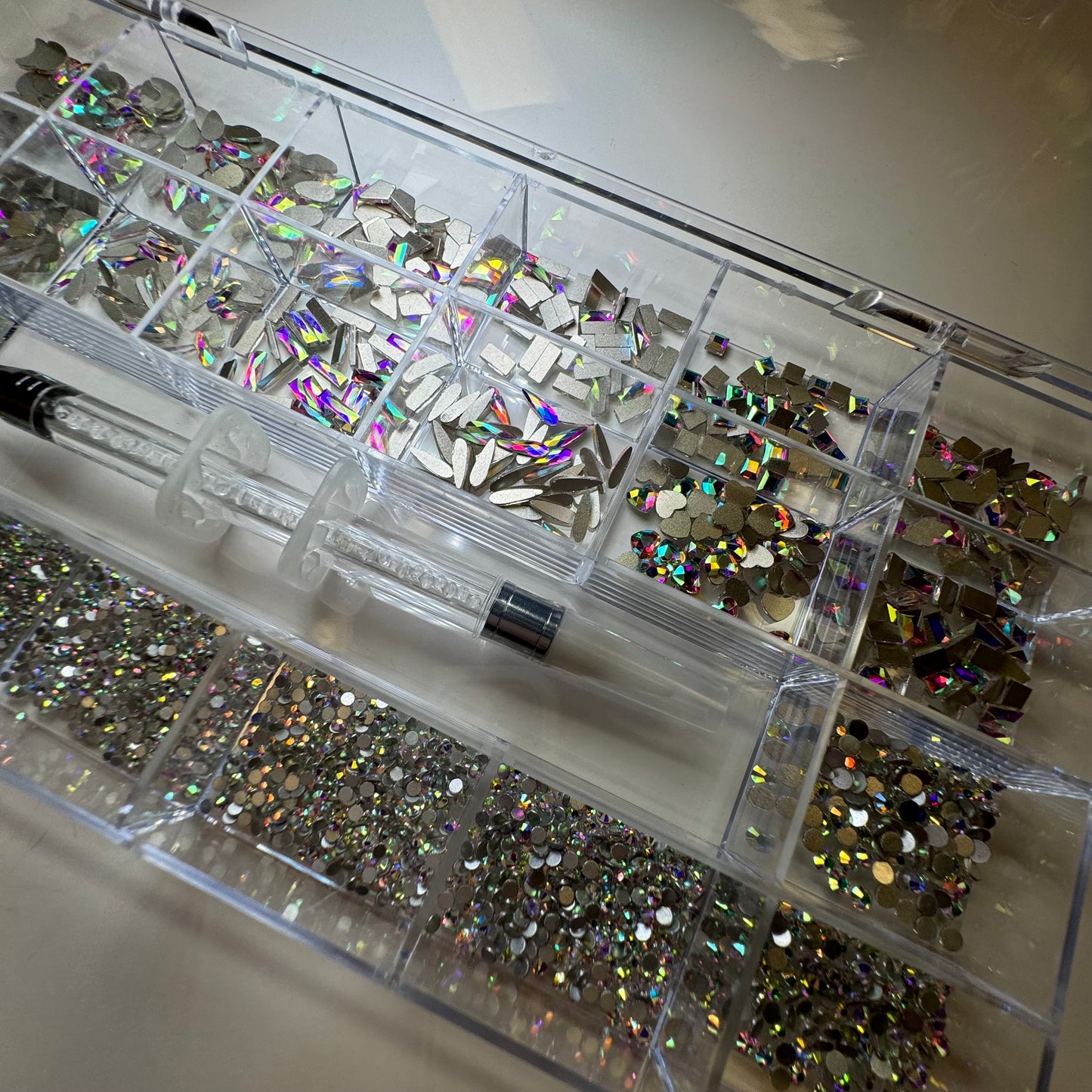 AB• Wax pen tool &High Luxury Crystal Box-Rhinestone box