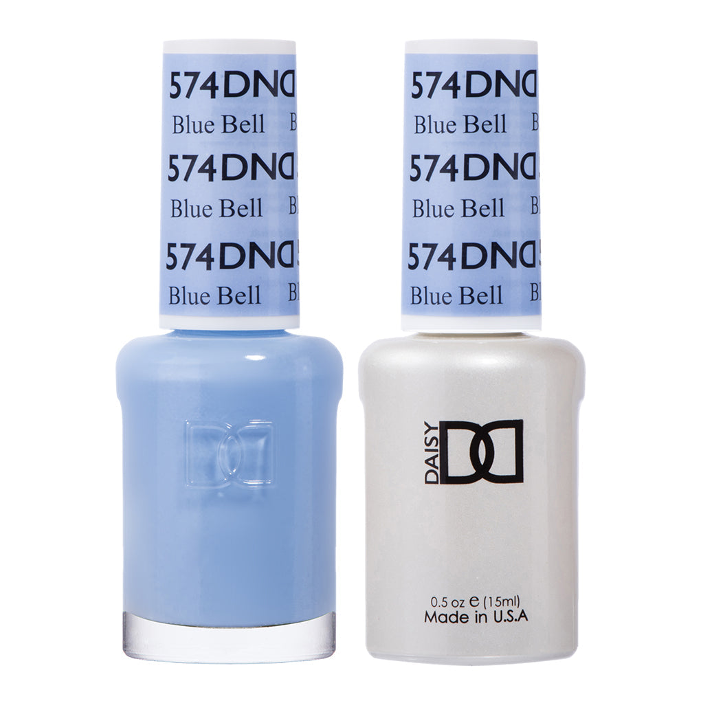 DND #574 Blue Bell – Soft Lavender Blue Gel & Regular Polish Duo | Elegant Pastel for Every Season