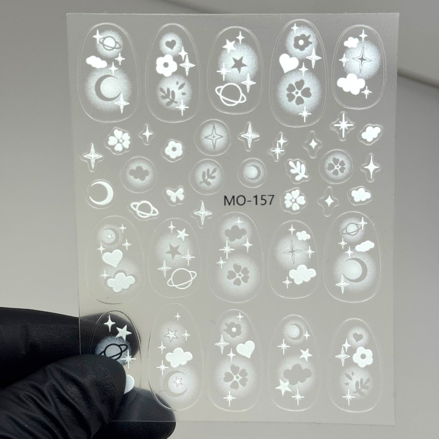 157 - White Airbrush - Inspired Nail Stickers - JTessentials