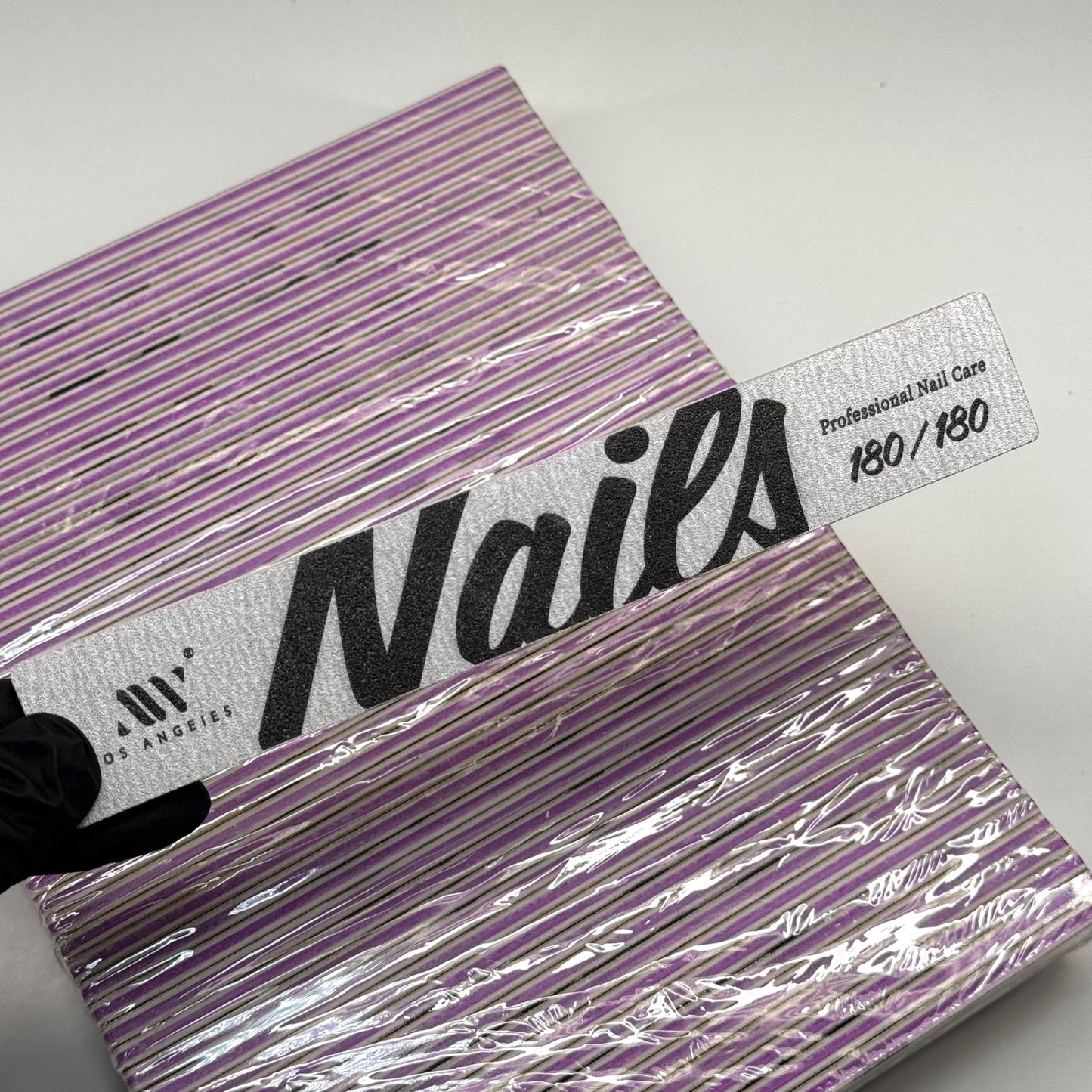 180/180 Grit 50 Pcs Nail File Pack– Square Shape for Acrylic Nails - JTessentials