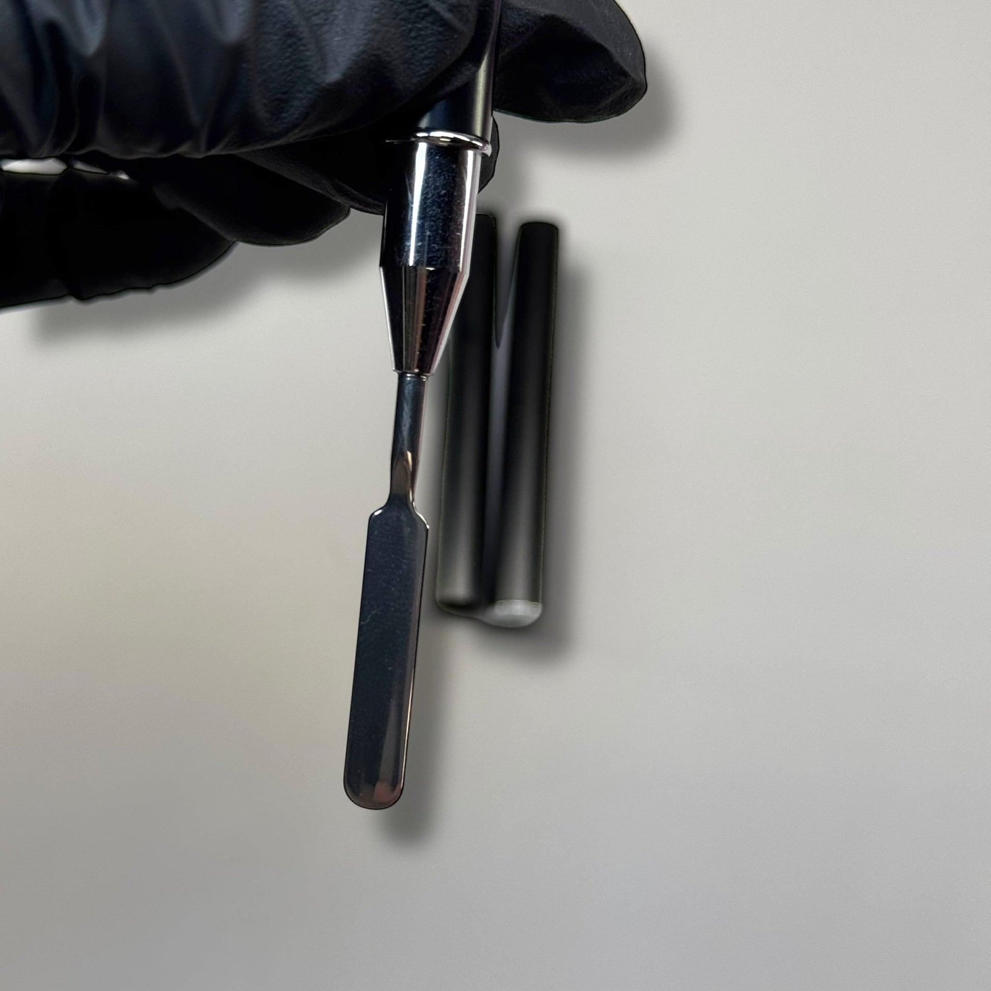 2 - in - 1 Polygel Nail Brush & Spatula Tool – Black Handle for Nail Extension & Builder Gel Application - JTessentials