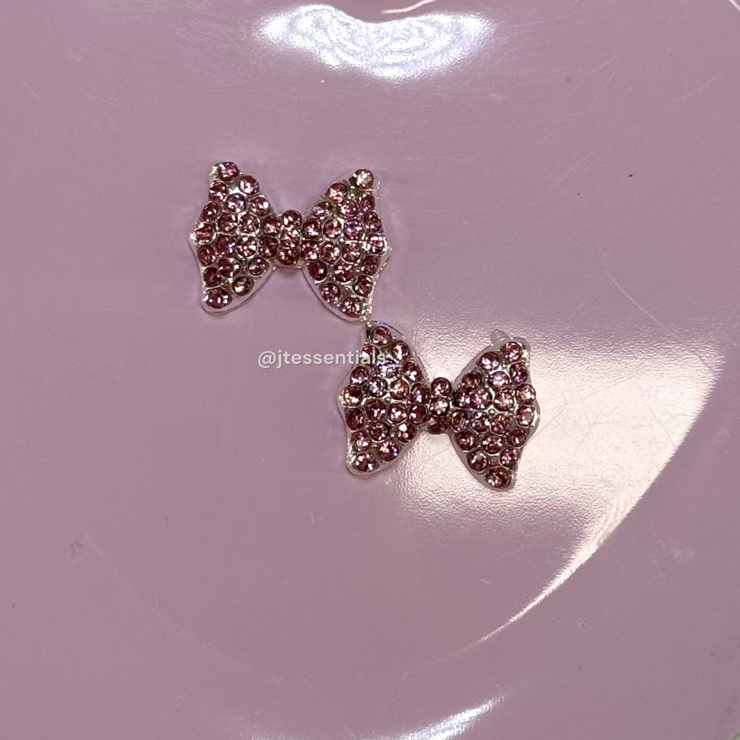 2 pcs - bow pink nail charm big - JTessentials