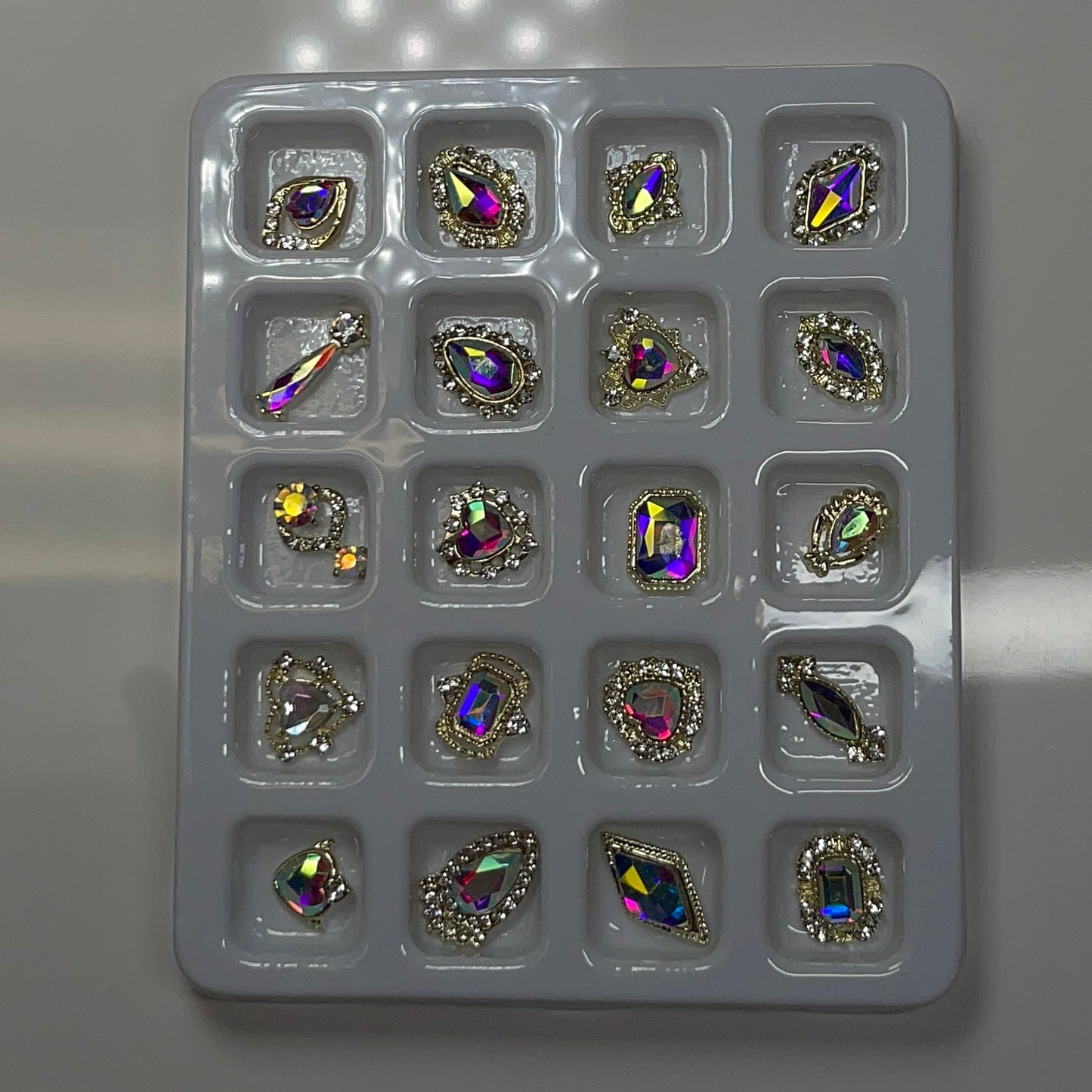 20 pcs AB RHINESTONE CHARM BOX - 12 - JTessentials