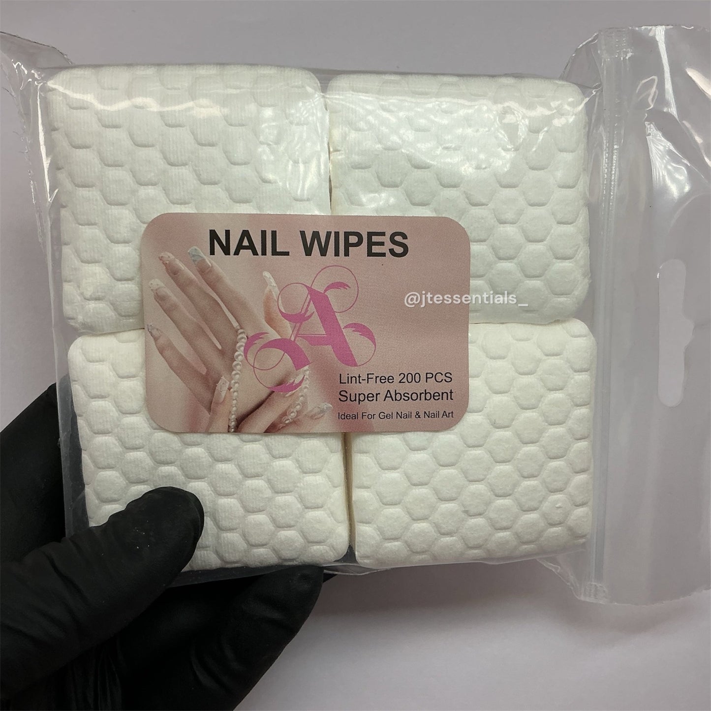 200 pcs Nail Wipes Linf-free-White - JTessentials