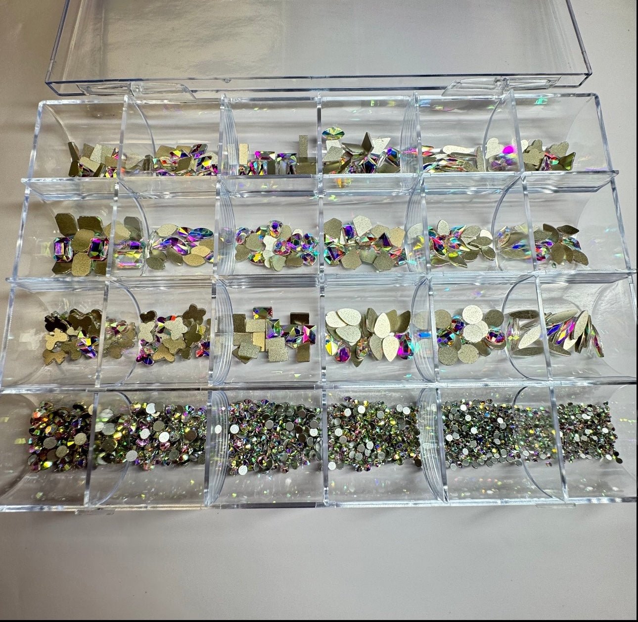 24 grit - AB high quality rhinestone box Bling for nails - JTessentials