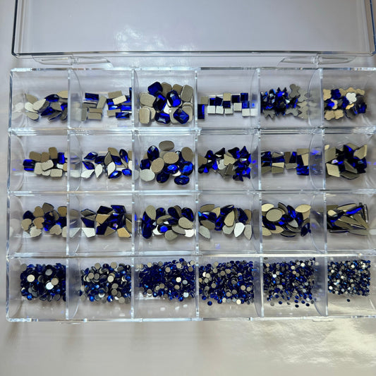 24 grit - Blue high quality rhinestone box - JTessentials