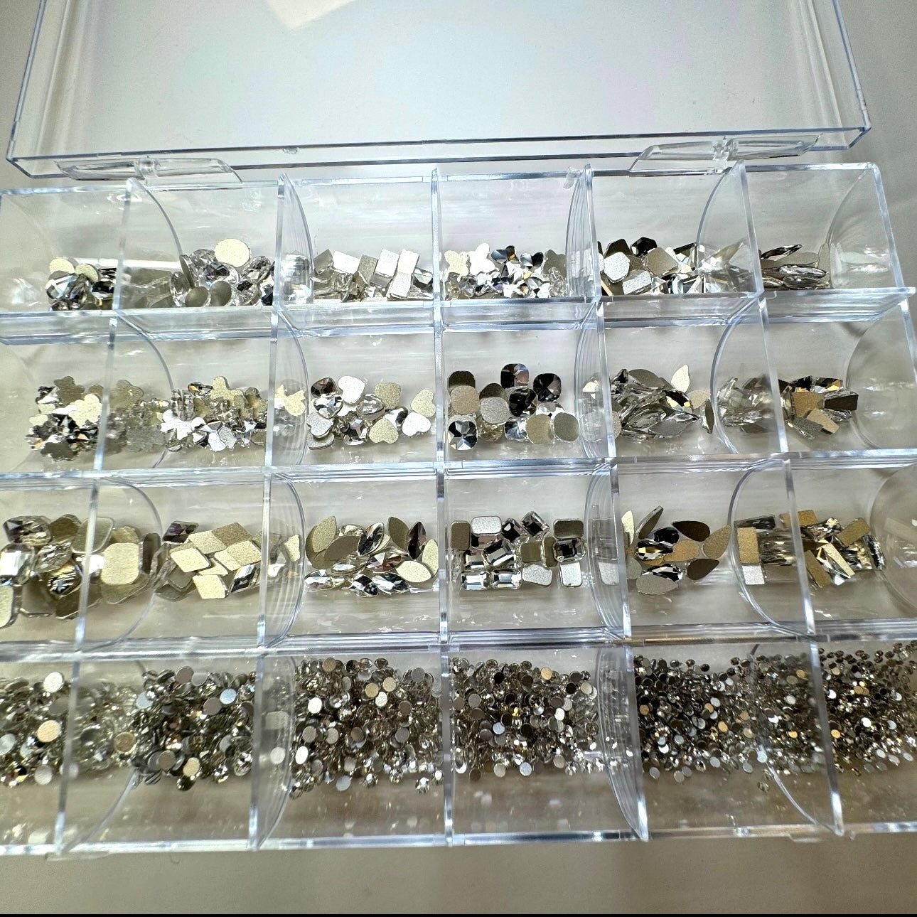 24 Grit Silver High - Quality Rhinestone Box - JTessentials