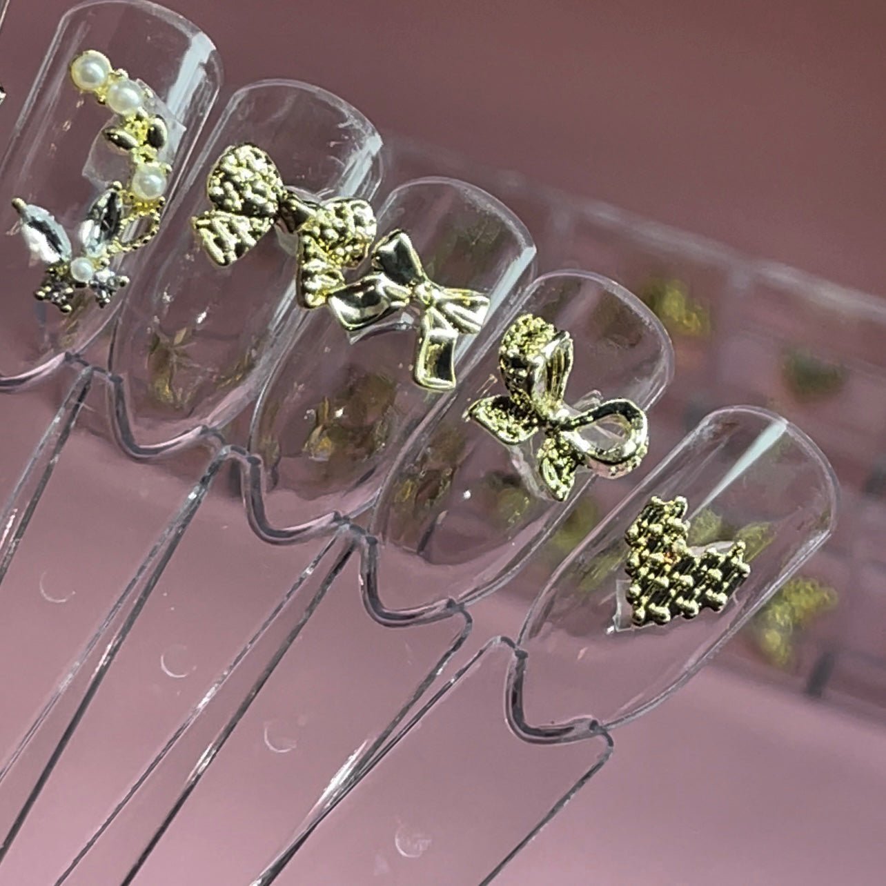 24 pcs - GOLD NAIL CHARM BOX - JTessentials