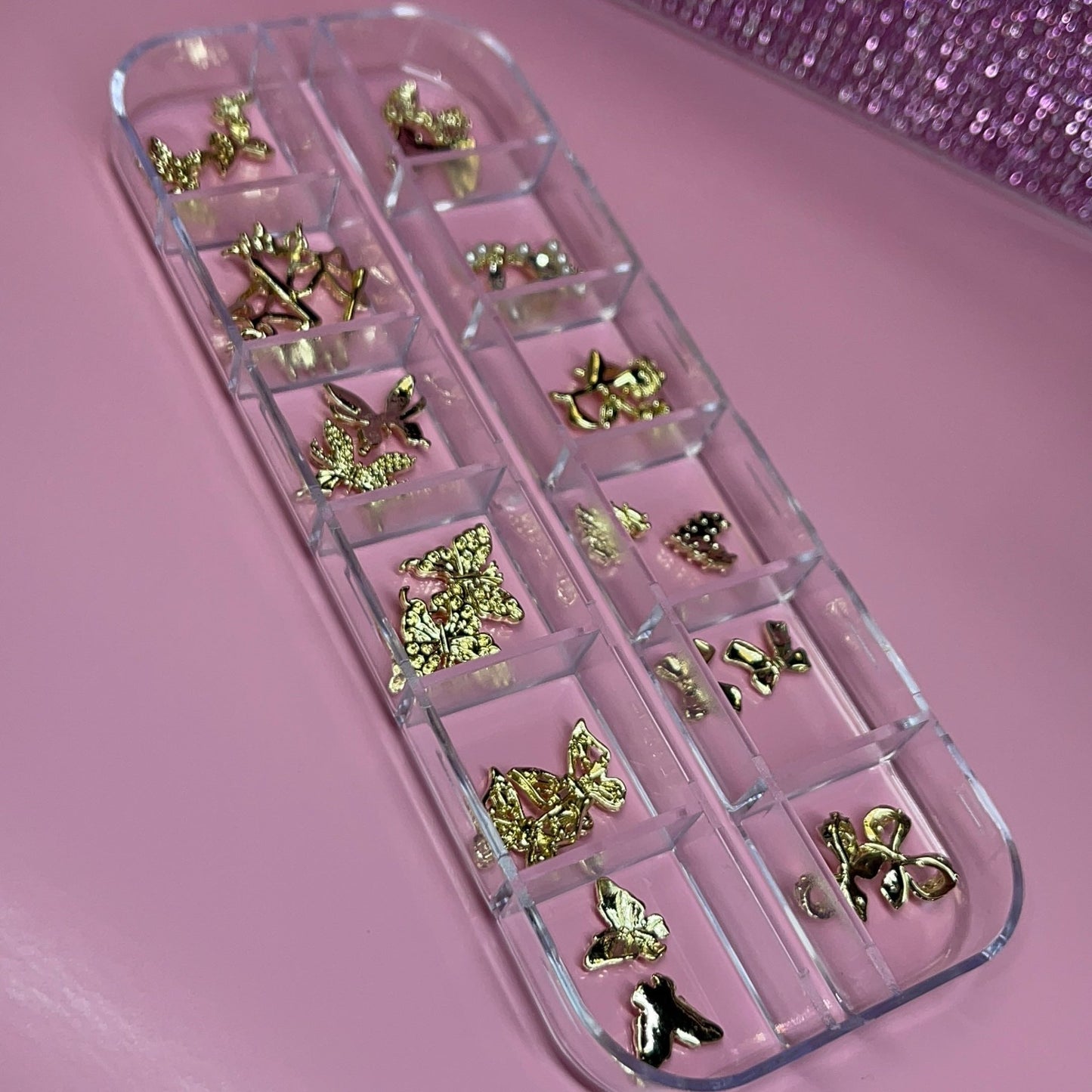 24 pcs - GOLD NAIL CHARM BOX - JTessentials
