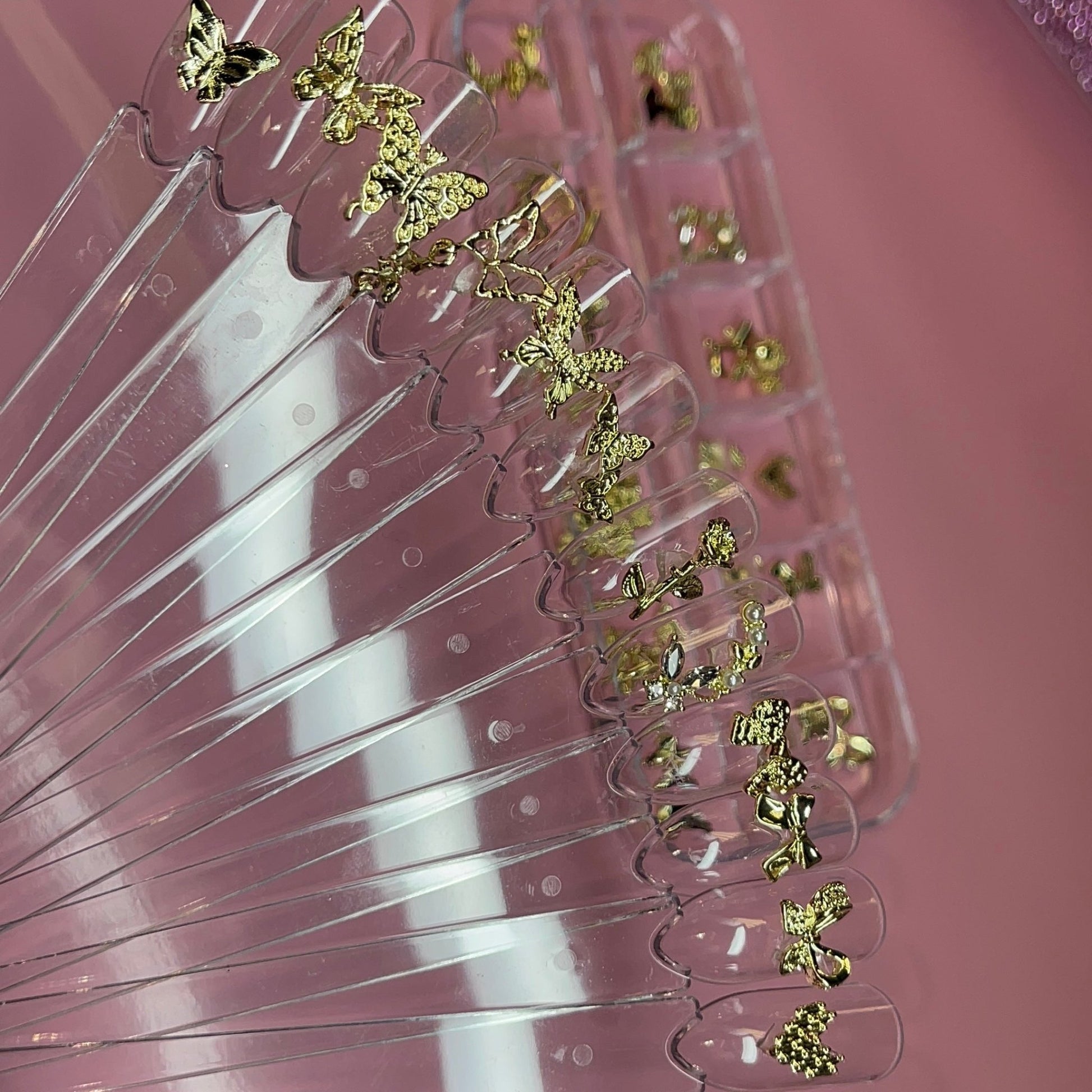 24 pcs - GOLD NAIL CHARM BOX - JTessentials