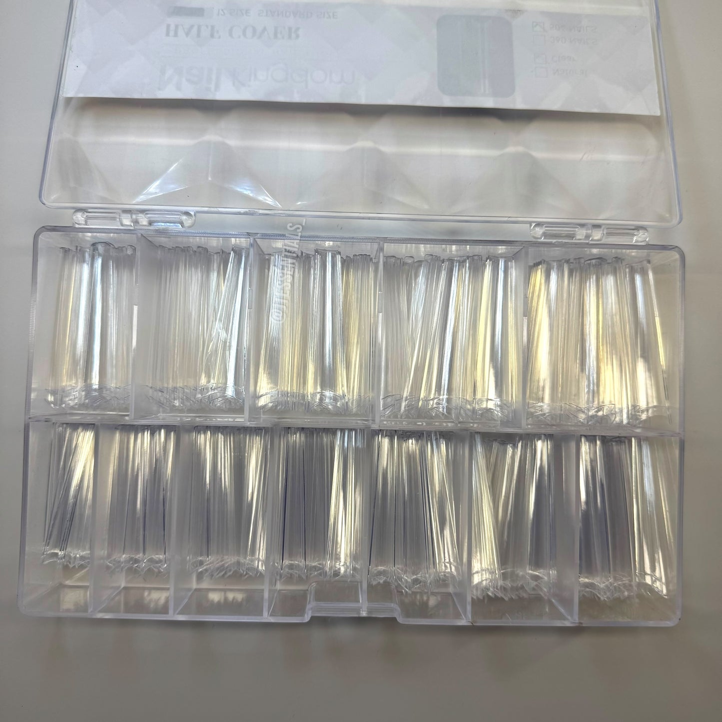 3XL Extra Long Straight Coffin Nail Tips – Half Cover, 504 pcs Box