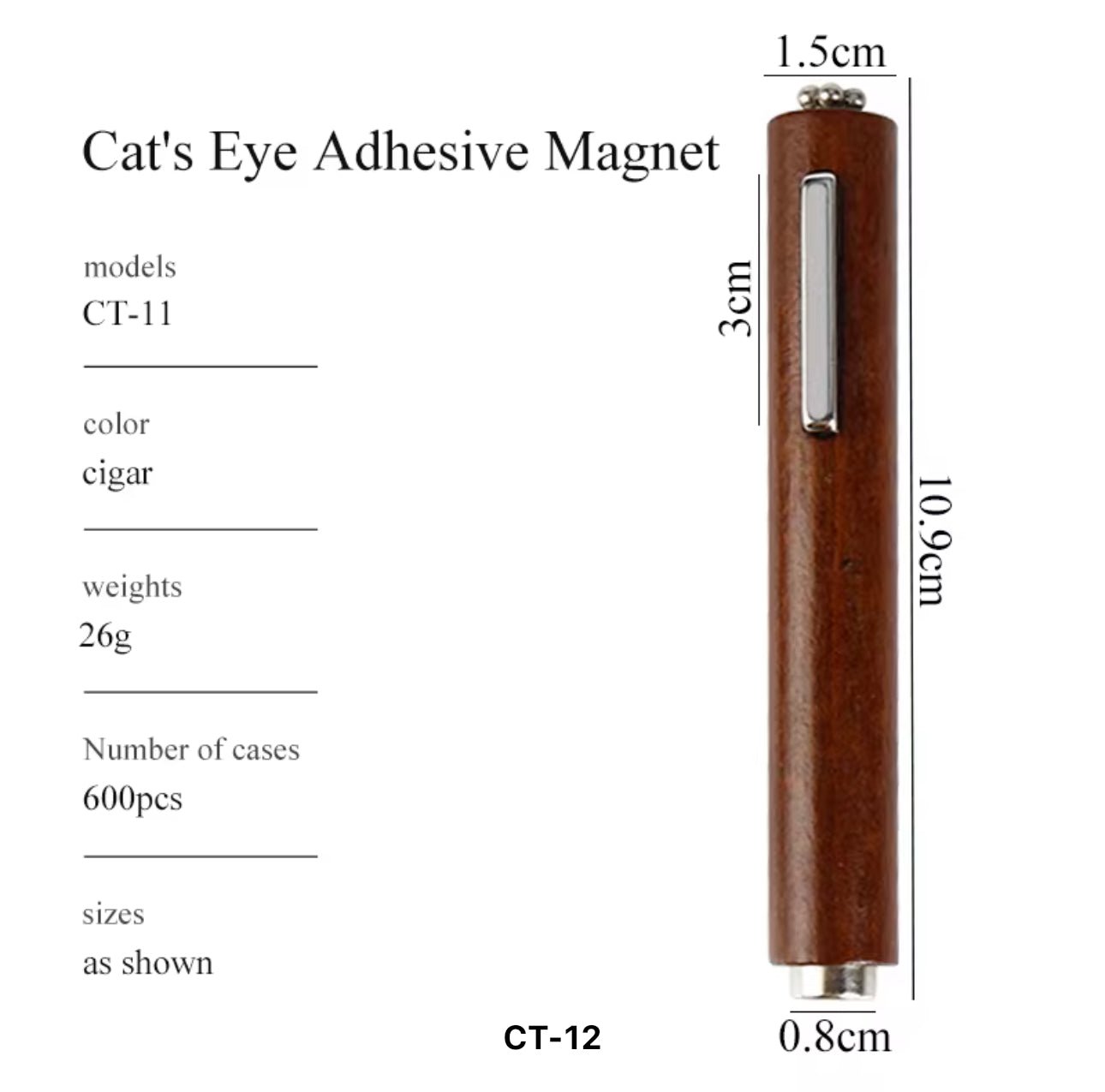 3 - in - 1 Cigar Magnet Cat Eye Nail Tool – Magnetic Nail Art Effect Wand - JTessentials