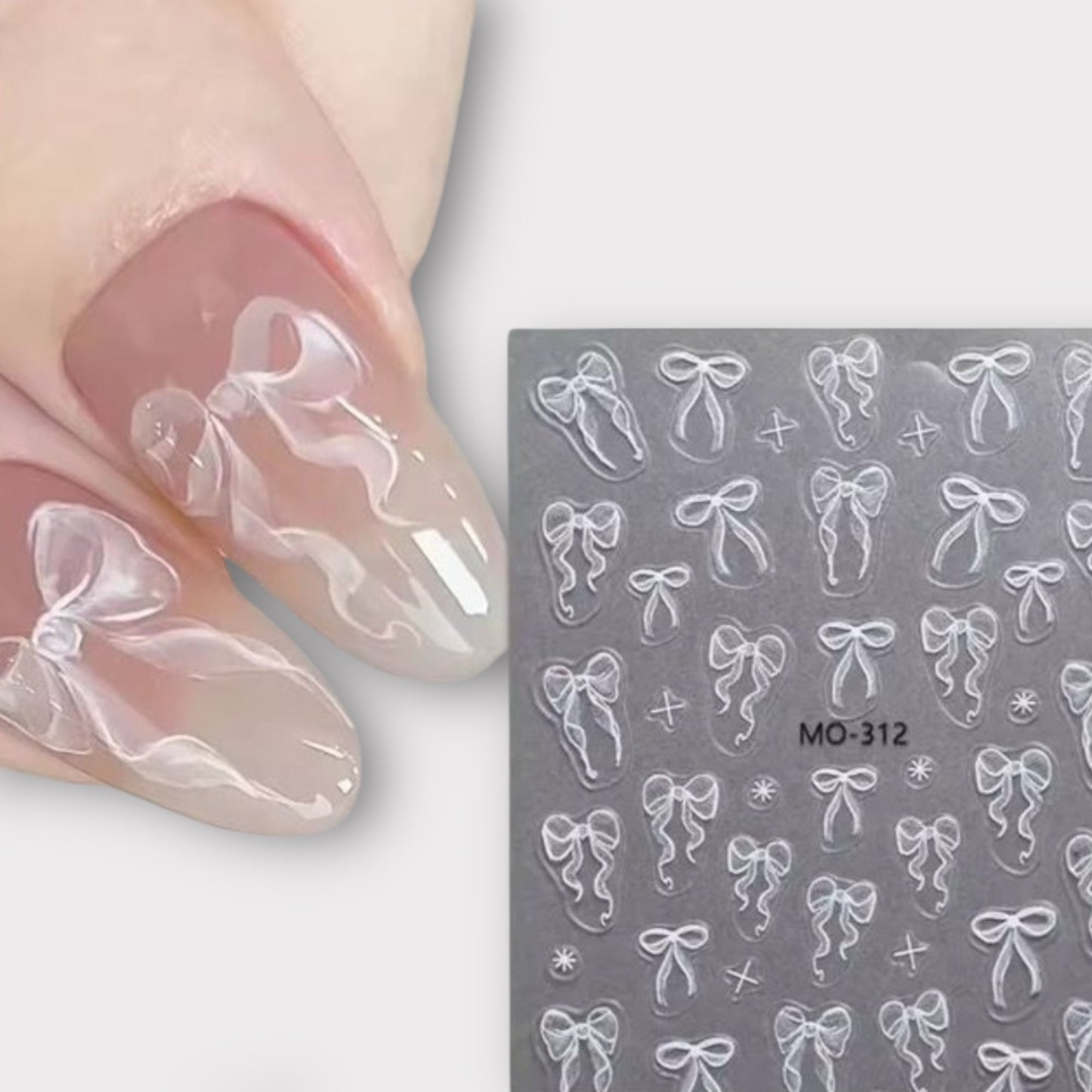 - 312 Bow Nail Stickers – Ribbon Design for Nail Art - JTessentials