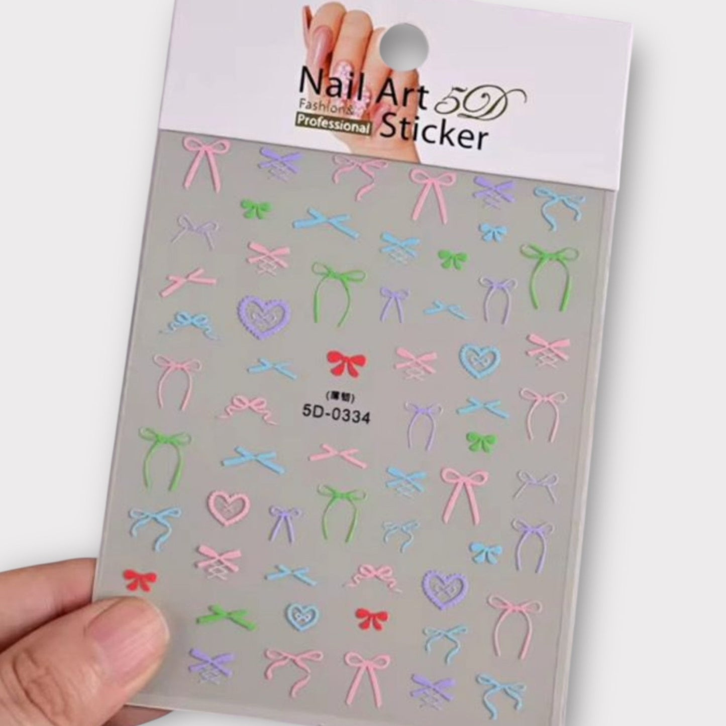 - 334 Bow Nail Stickers – 5D Ribbon Design for Nail Art - JTessentials