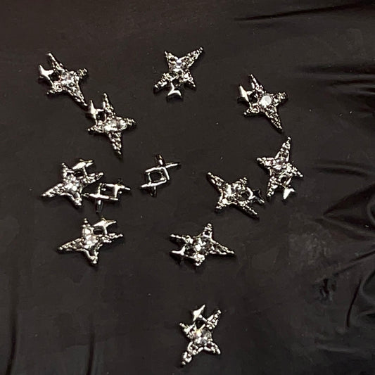 10 PCs 4 point  star charm- for nail decoration