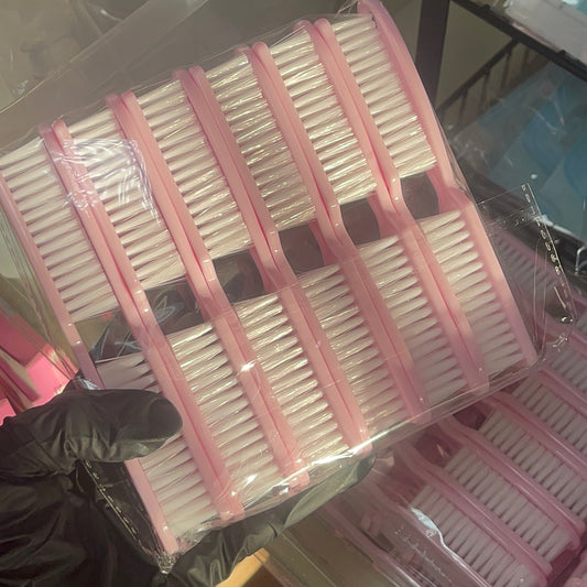 12 PCs pink dust brush for nails