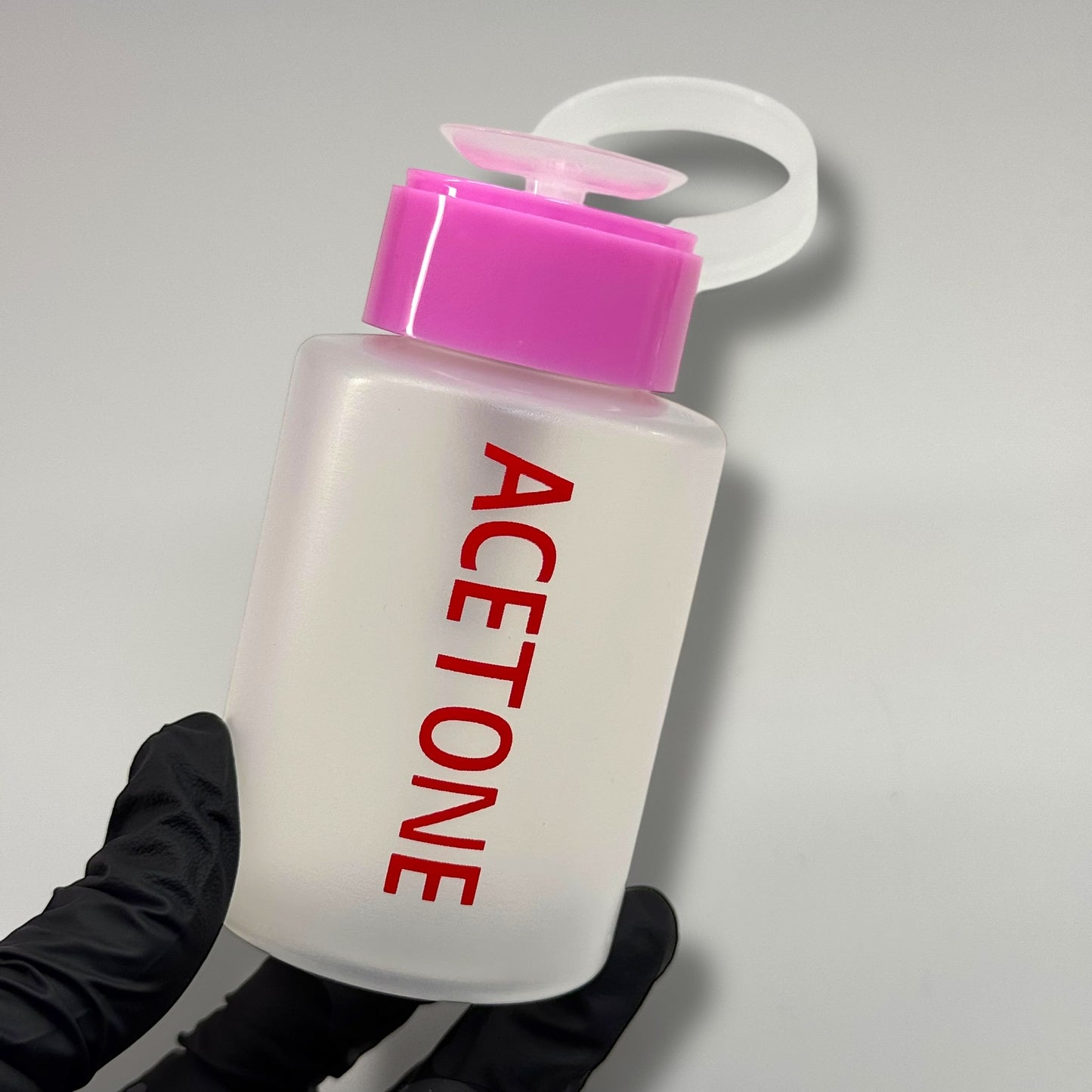 Refillable 5 oz Acetone Pump Dispenser Bottle for Nail Techs – Leak-Proof & Easy Pump Top