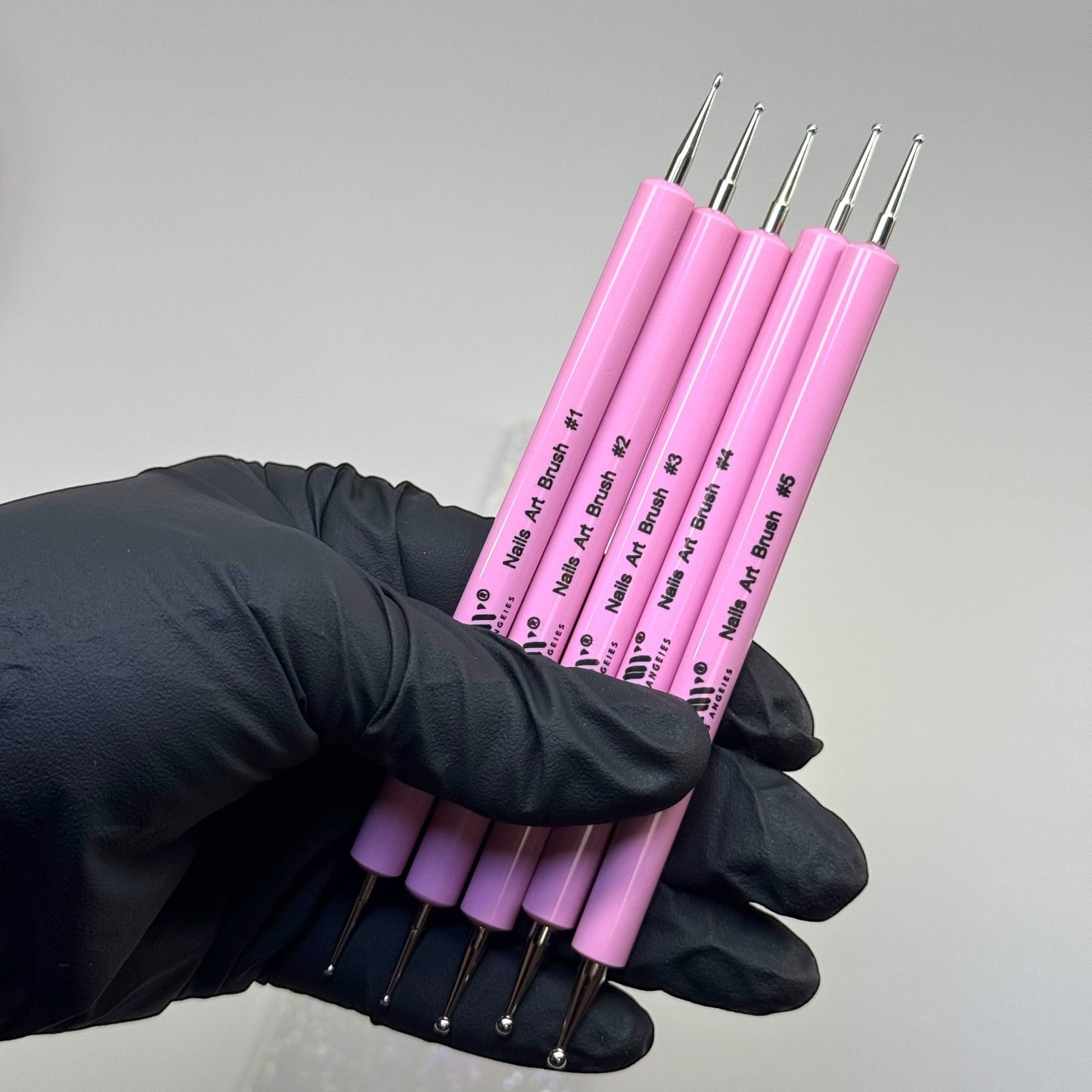 5 - Piece Dotting Tool Set – Pink Precision Nail Art Tools - JTessentials