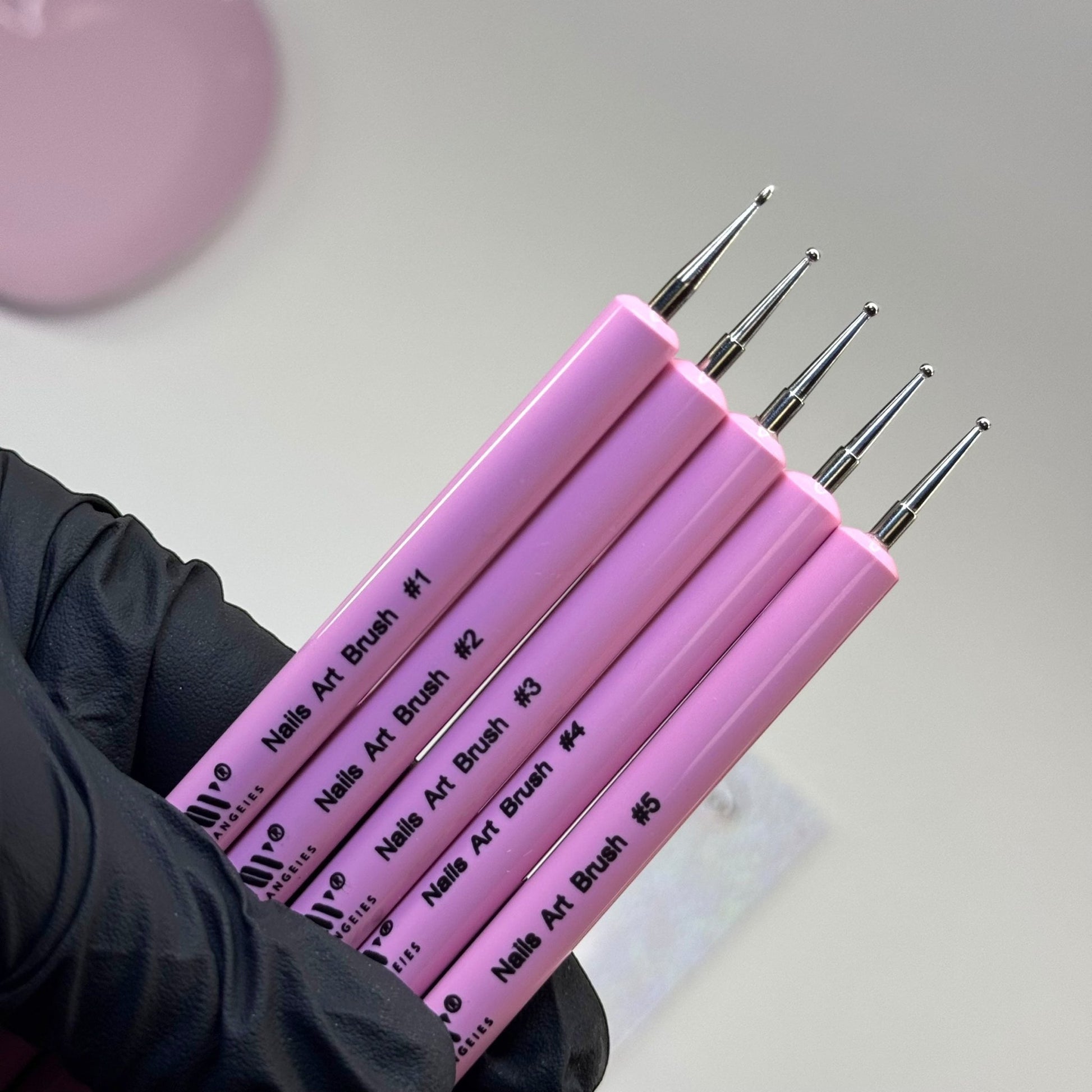 5 - Piece Dotting Tool Set – Pink Precision Nail Art Tools - JTessentials