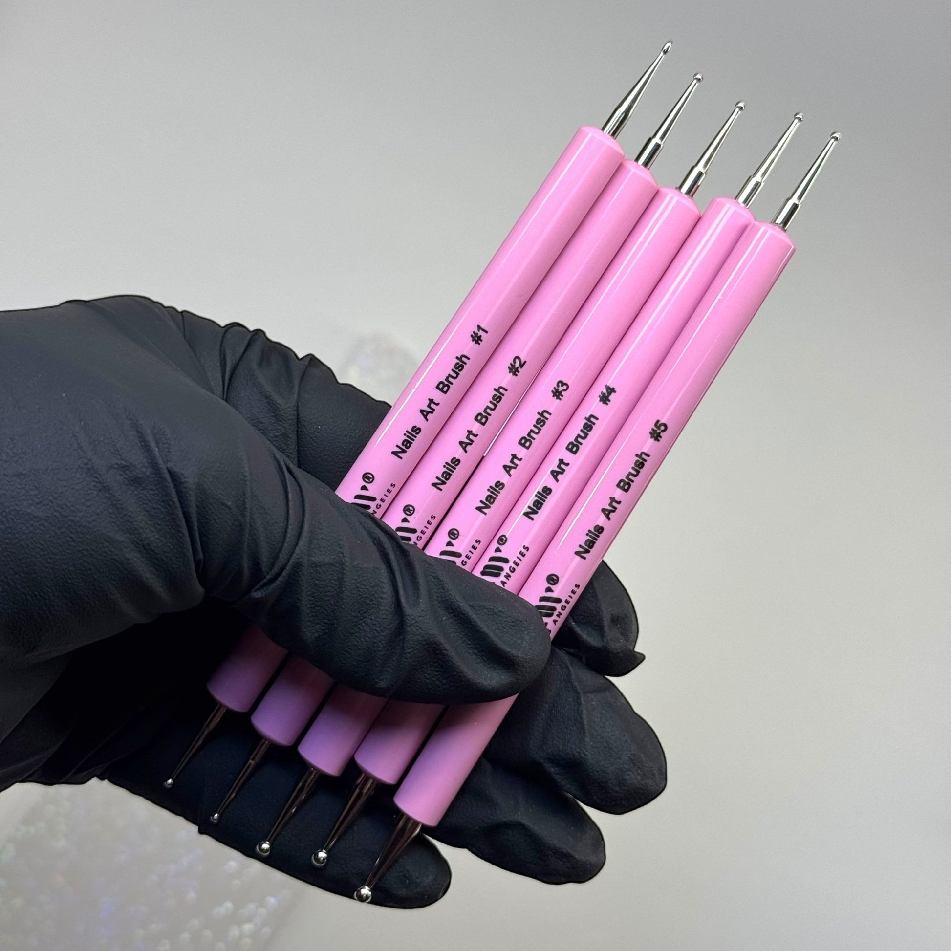 5 - Piece Dotting Tool Set – Pink Precision Nail Art Tools - JTessentials