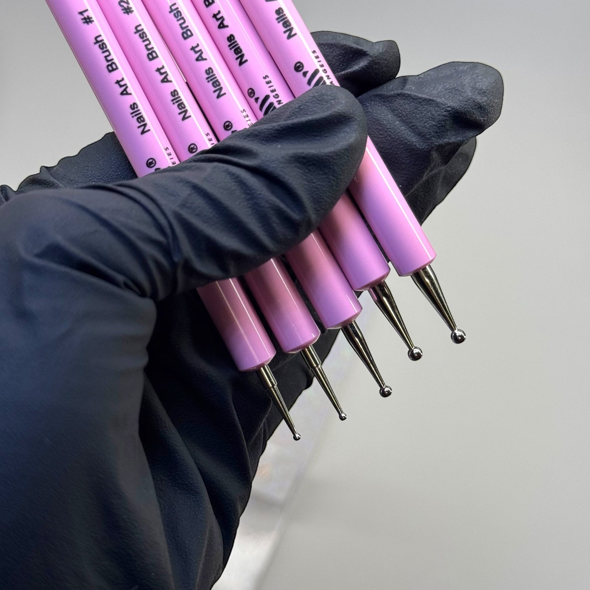 5 - Piece Dotting Tool Set – Pink Precision Nail Art Tools - JTessentials