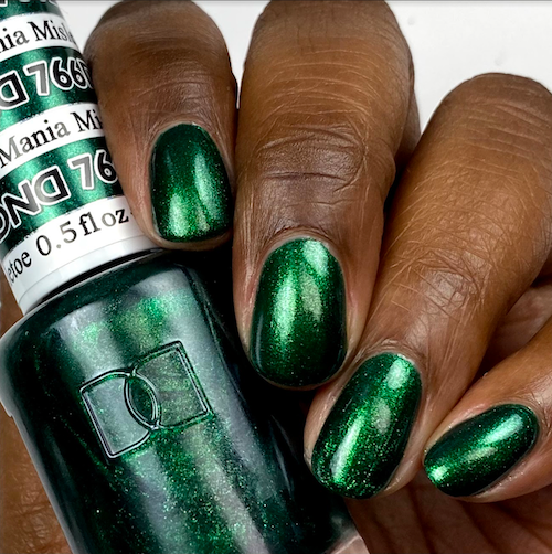 DND #766 Mistletoe Mania – Festive Green Gel & Regular Polish Duo for Holidays