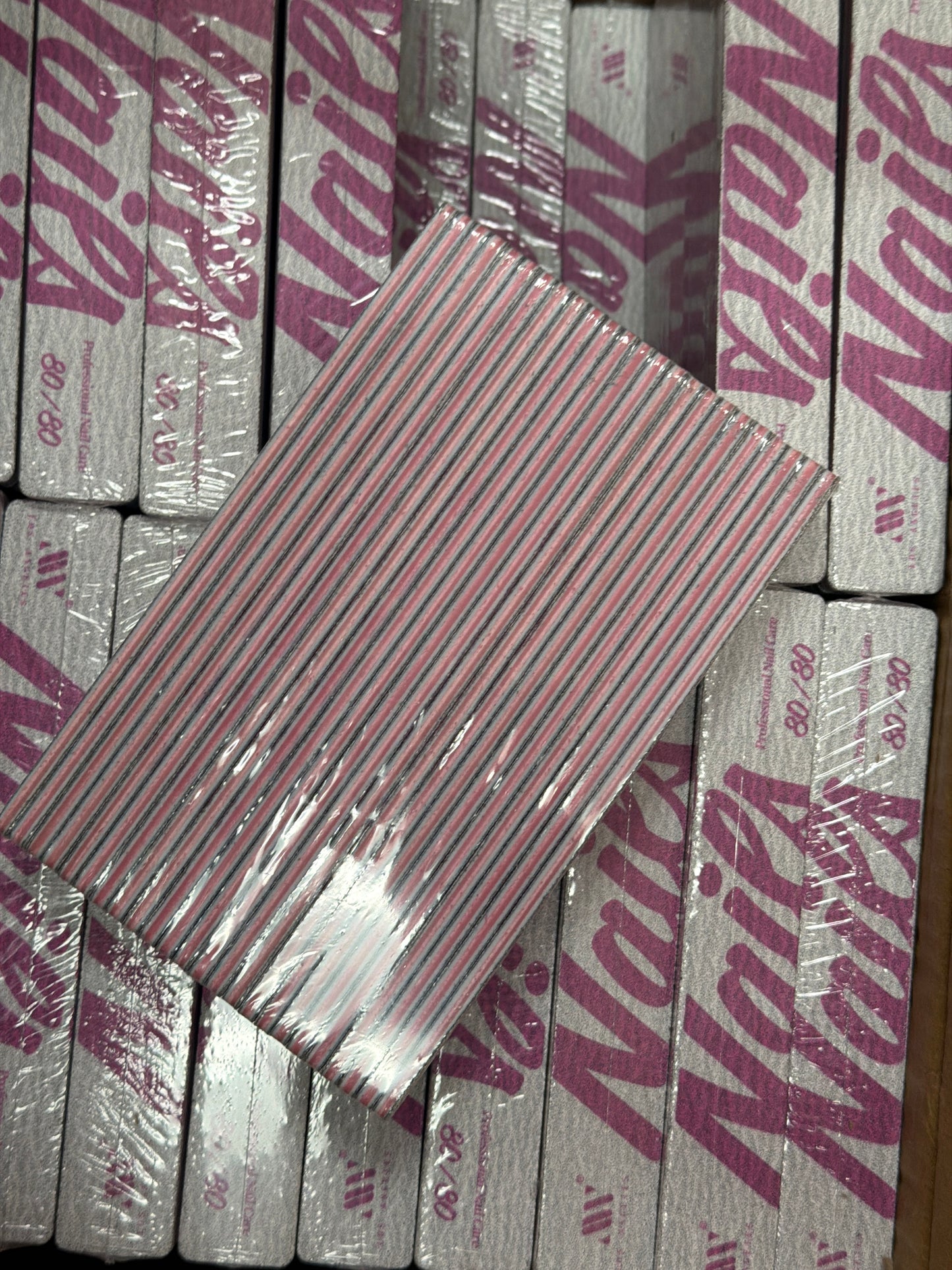25 Pcs Nail File Pack–
80/80 Grit Square Shape for Acrylic Nails