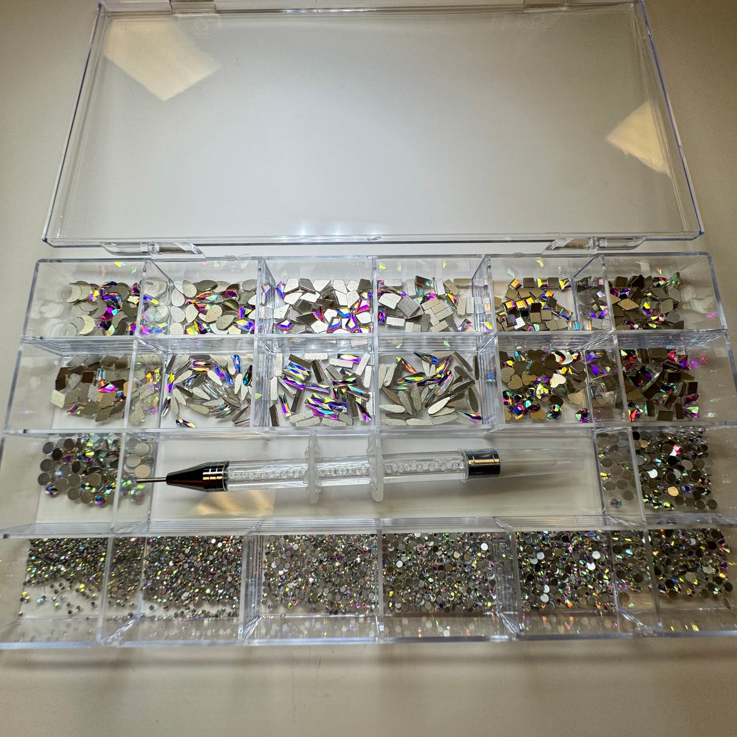 AB• Wax pen tool &High Luxury Crystal Box-Rhinestone box