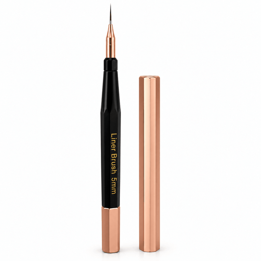 5mm Nail Art Liner Brush with Cap – Rose Gold or Silver - JTessentials