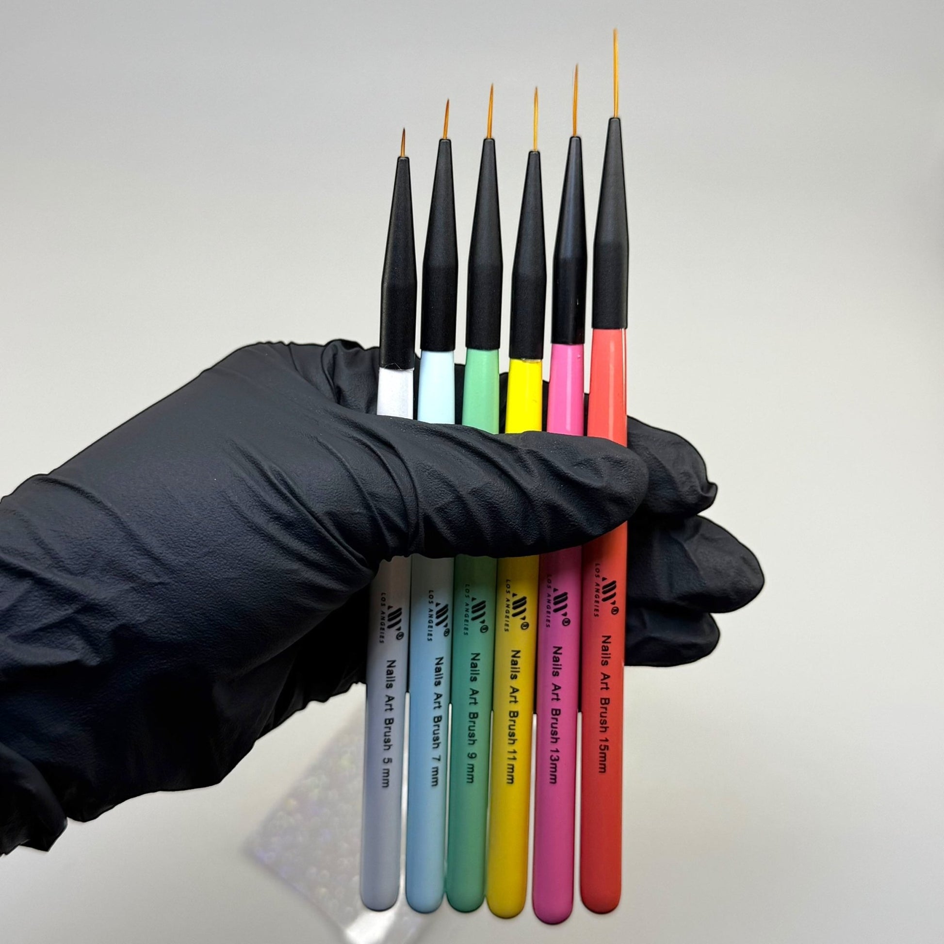 6 - Piece Nail Art Liner Brush Set – Precision Detailing (Sizes 5, 7, 9, 11, 13, 15) - JTessentials