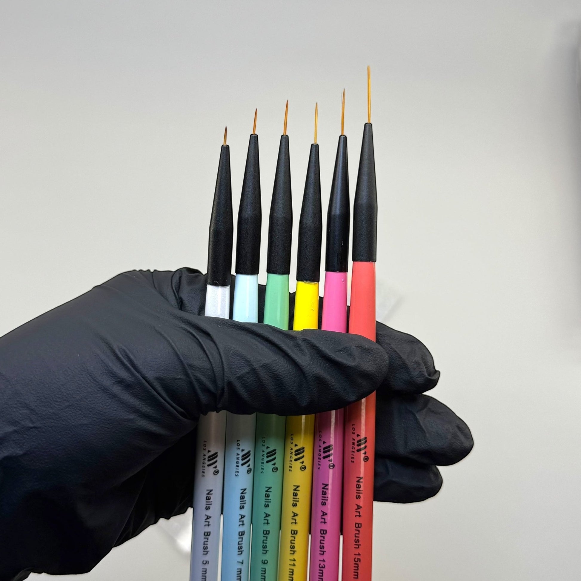 6 - Piece Nail Art Liner Brush Set – Precision Detailing (Sizes 5, 7, 9, 11, 13, 15) - JTessentials